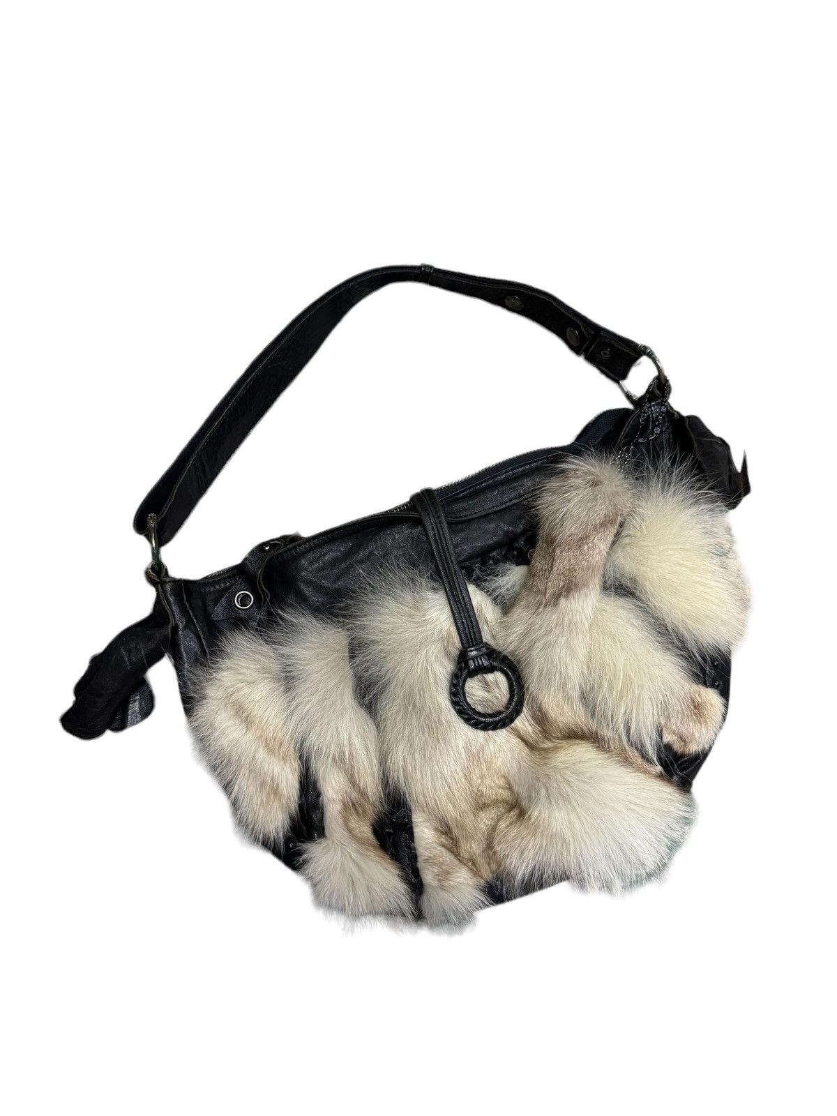 Japanese Brand × Leather CURAGE STUDDED FOX FUR LEATHER BAG Size ONE SIZE - 1 Thumbnail