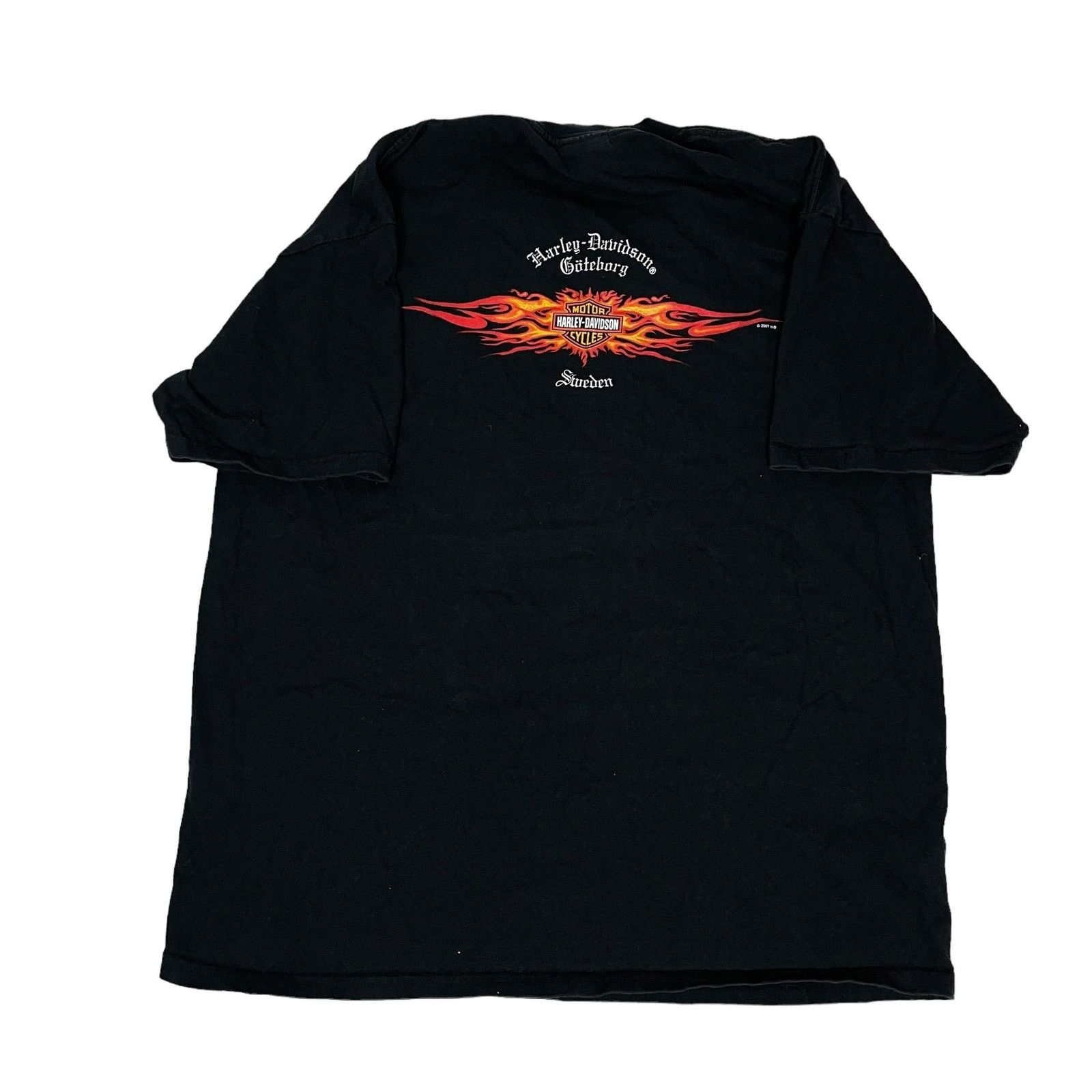 Harley Davidson × Vintage Harley-Davidson Men's Black Cotton Skull Wings T-Shirt XL Size US XL / EU 56 / 4 - 6 Thumbnail