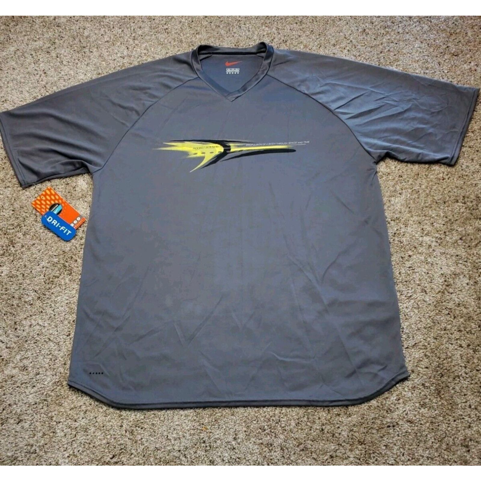 image of Vintage Nike Alpha Project T Shirt XL Mens Gray Short Sleeve Dri-Fit 90's NWT in White