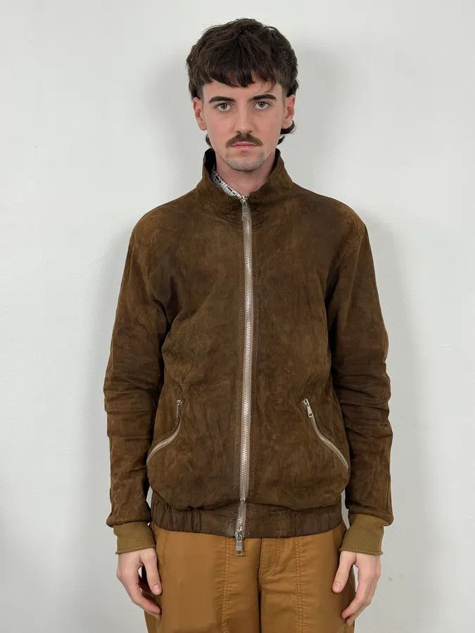 Giorgio Brato 2000s Giorgio Brato Brown Suede Leather Zip-up Jacket Size US M / EU 48-50 / 2 - 2 Thumbnail