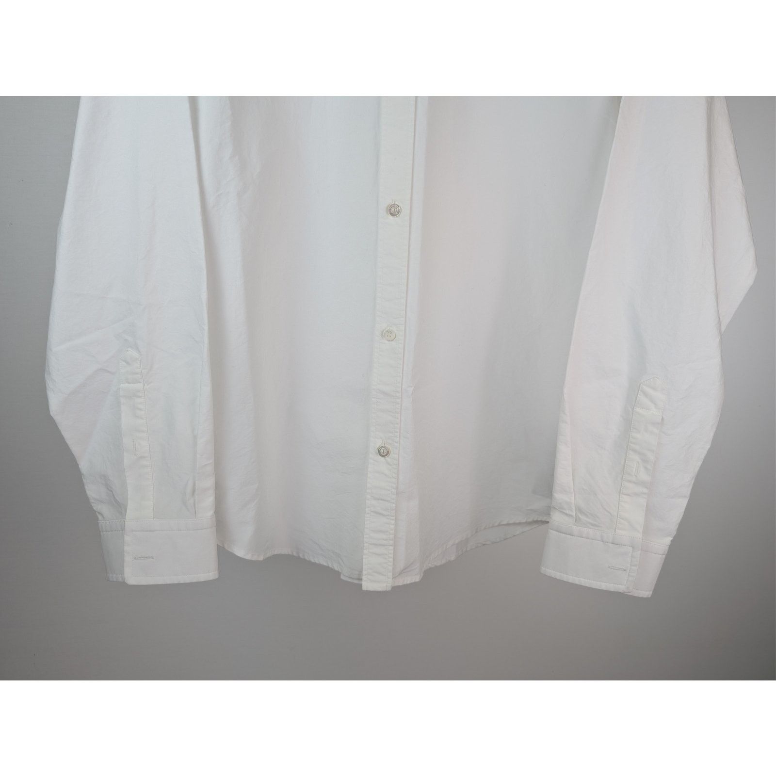 Balenciaga o1rshd1 Long-Sleeve Large Fit Cotton Poplin Shirt in White Size US XXL / EU 58 / 5 - 4 Thumbnail