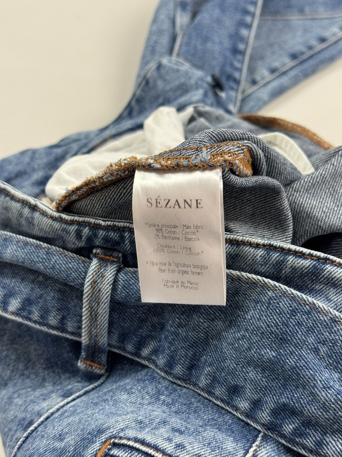 Sezane Sezane Washed Denim High-Rise Women’s Jeans Size 26" / US 2 / IT 38 - 9 Thumbnail