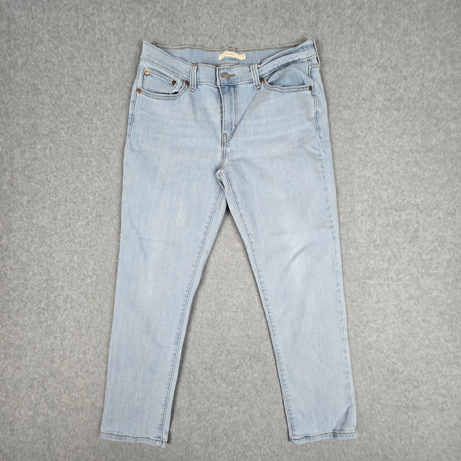 Levi's Levi's Womens 29x27 Boyfriend Jeans Light Wash Size 29" - 2 Thumbnail