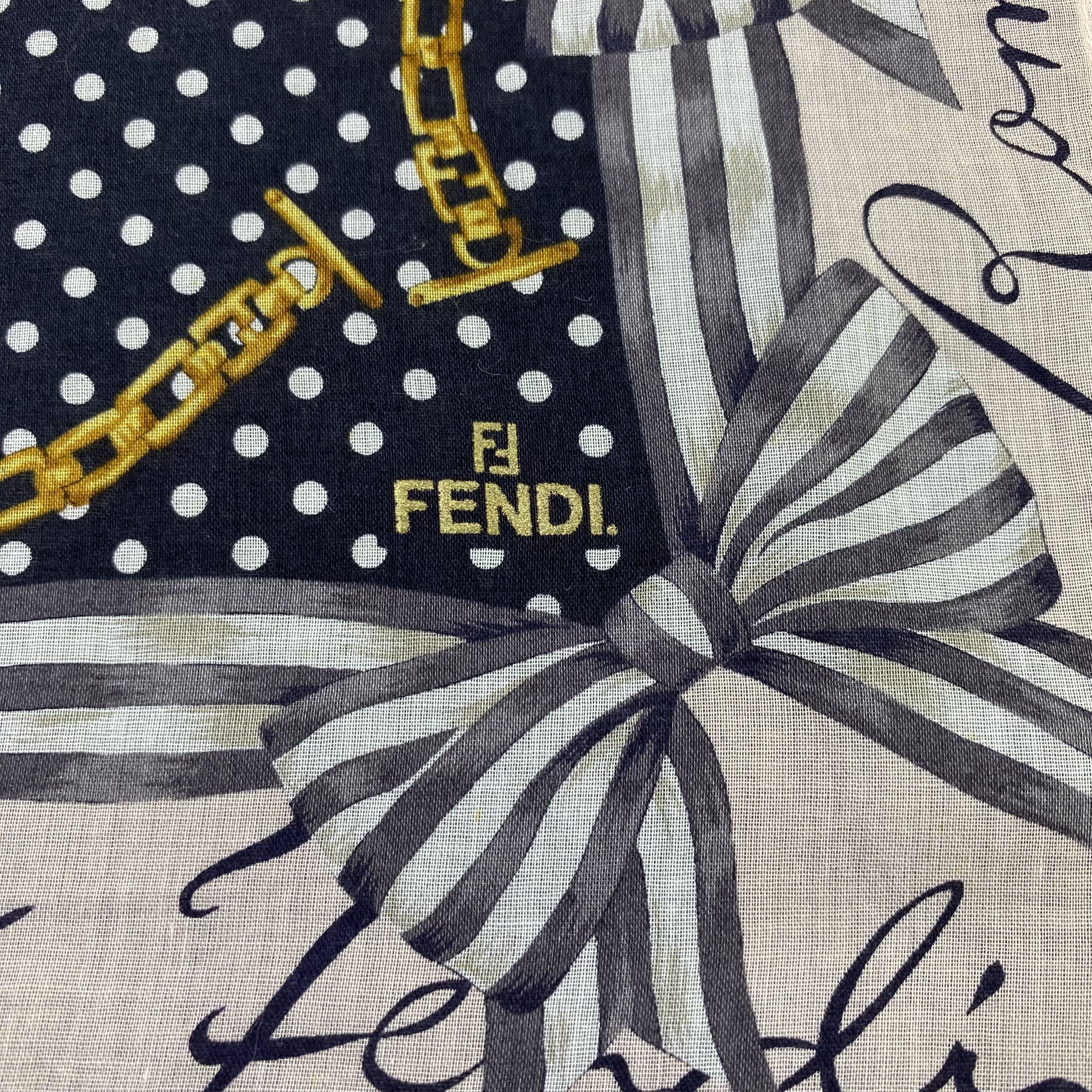 Fendi Fendi Handkerchief Neckerchief Bandana-B1650 Size ONE SIZE - 7 Thumbnail