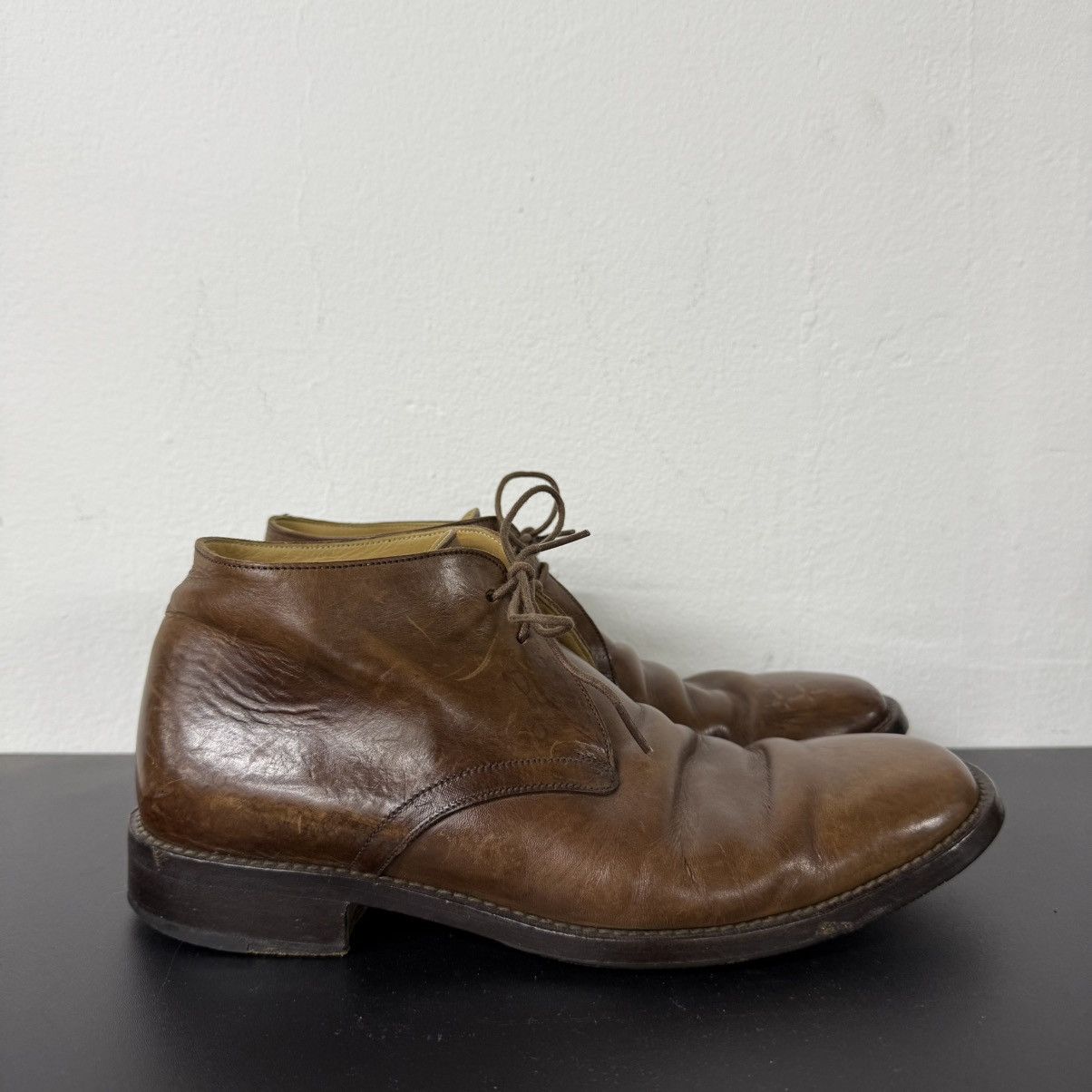Leather Helmut Lang Style Genuine Leather Chukka Boots Size US 6.5 / EU 39-40 - 1 Thumbnail