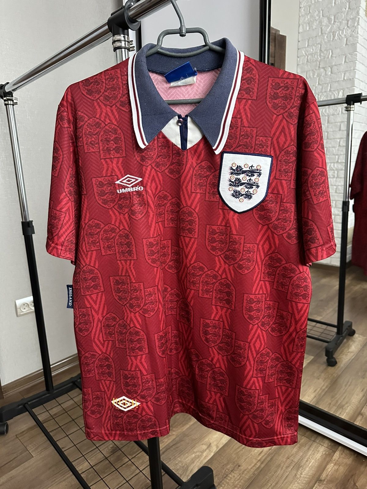 Umbro 1994/1995 Umbro England Vintage Soccer Jersey T-Shirt Size US L / EU 52-54 / 3 - 3 Thumbnail