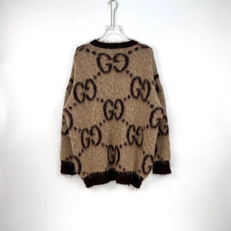 Gucci Gucci Coffee-colored double G logo horsehair sweater 2502-N Size US L / EU 52-54 / 3 - 4 Thumbnail