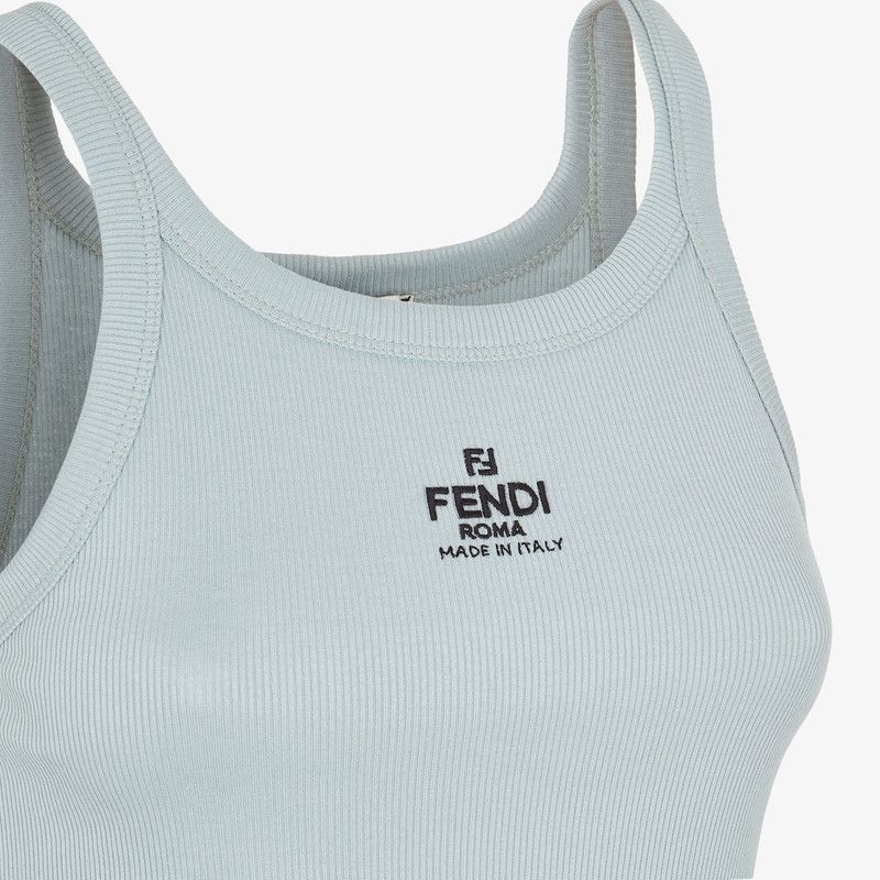 Fendi o1loc1c1225 FS7966 Knitted Tank Top in Pale Blue Size XXS / US 00 / IT 34 - 3 Thumbnail