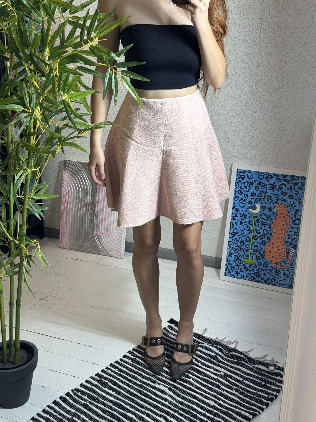 Sandro VINTAGE SANDRO CUTE 2000s PINK MINI SKIRT Size 28" / US 6 / IT 42 - 6 Thumbnail