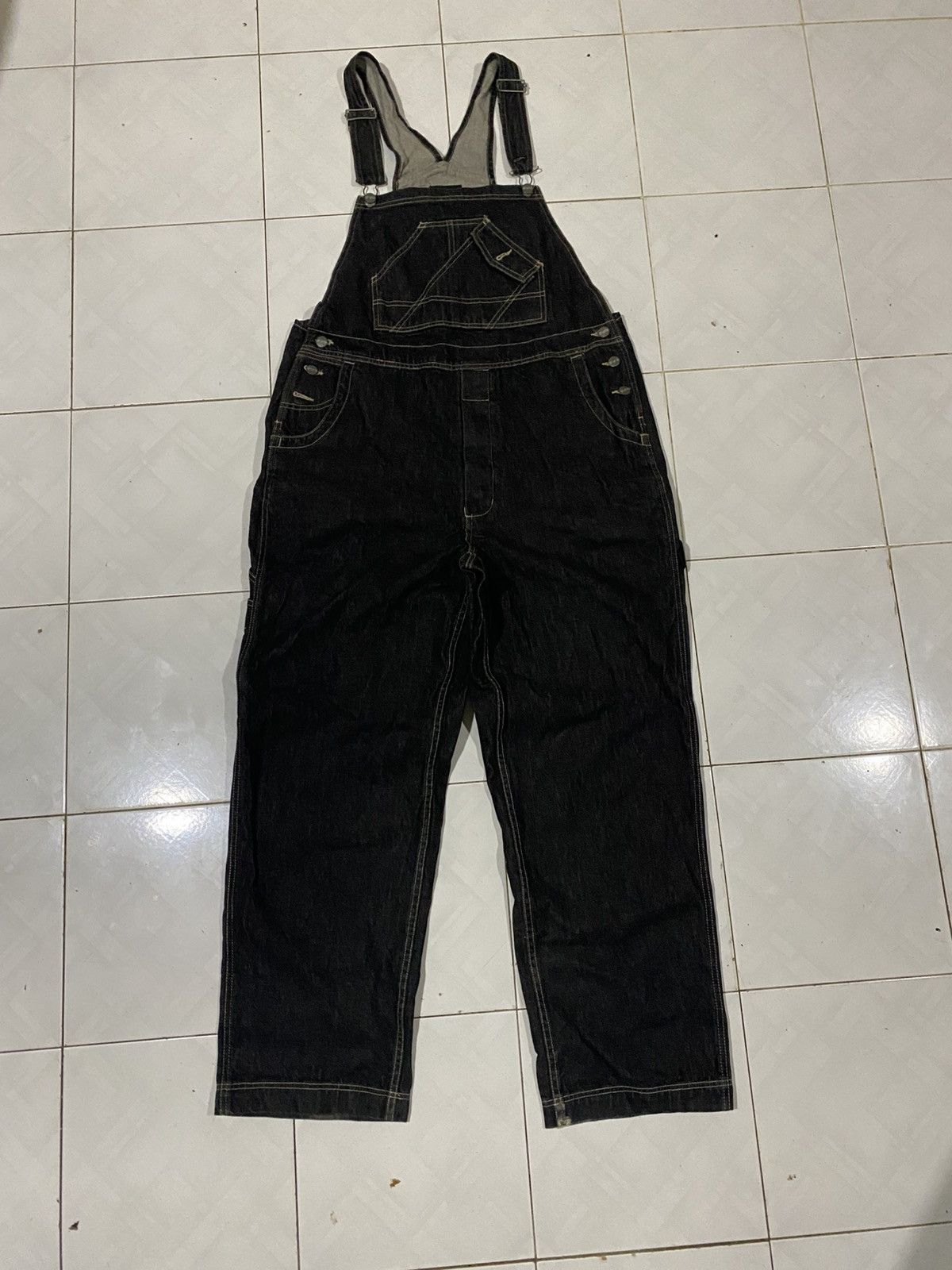 Sean John Y2K Sean John Baggy Carpenter Overalls Denim Size US 41 - 1 Thumbnail