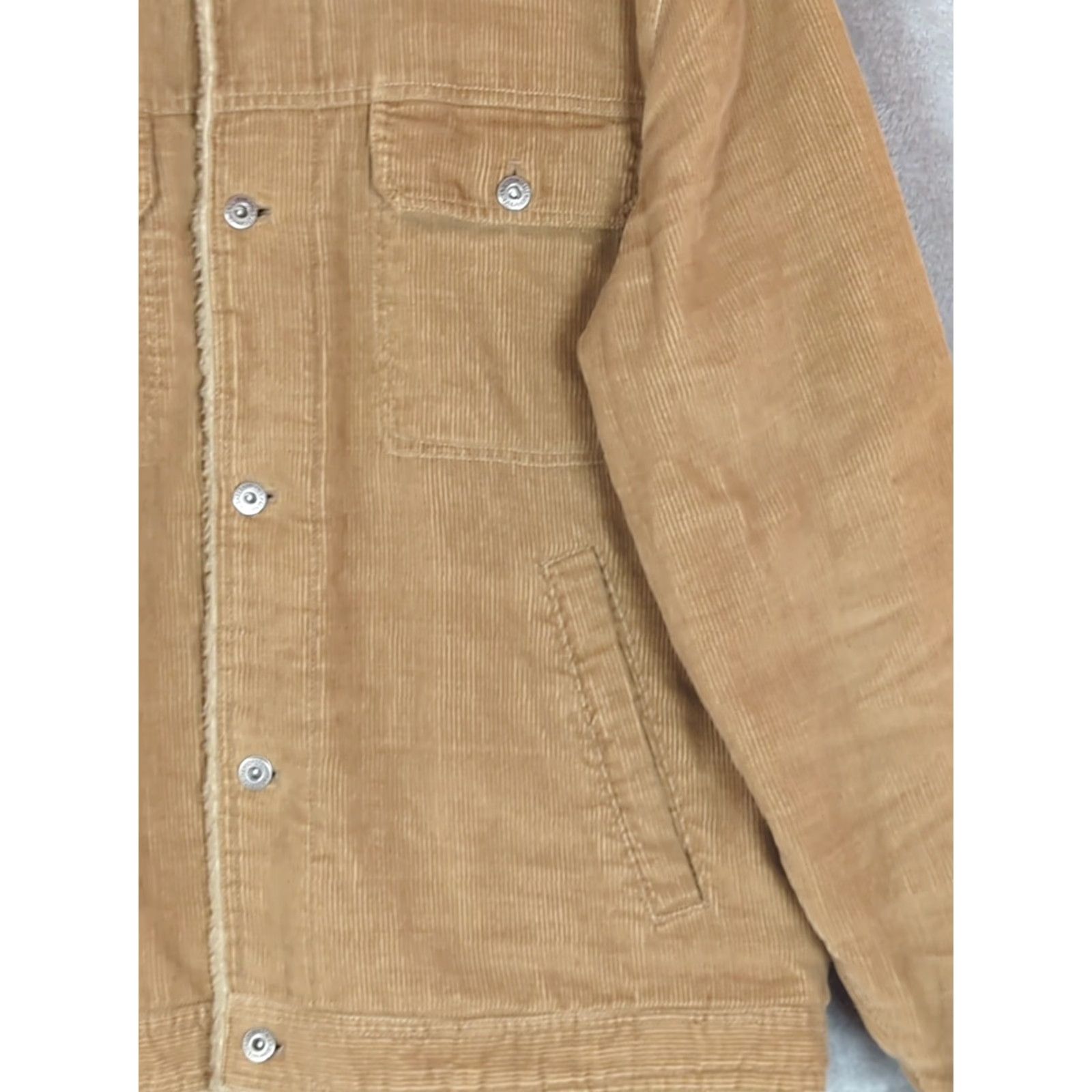 Vintage VINTAGE Aeropostale Jacket Mens L Brown Corduroy Sherpa Lined Trucker Jacket Size US L / EU 52-54 / 3 - 4 Thumbnail