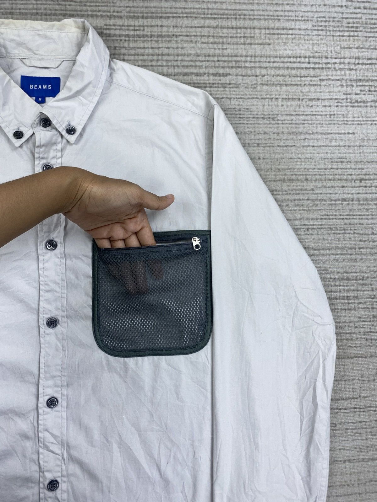 Beams Plus × Japanese Brand × Vintage Vintage Beams Longsleeve Button Up Shirt Size US M / EU 48-50 / 2 - 7 Thumbnail