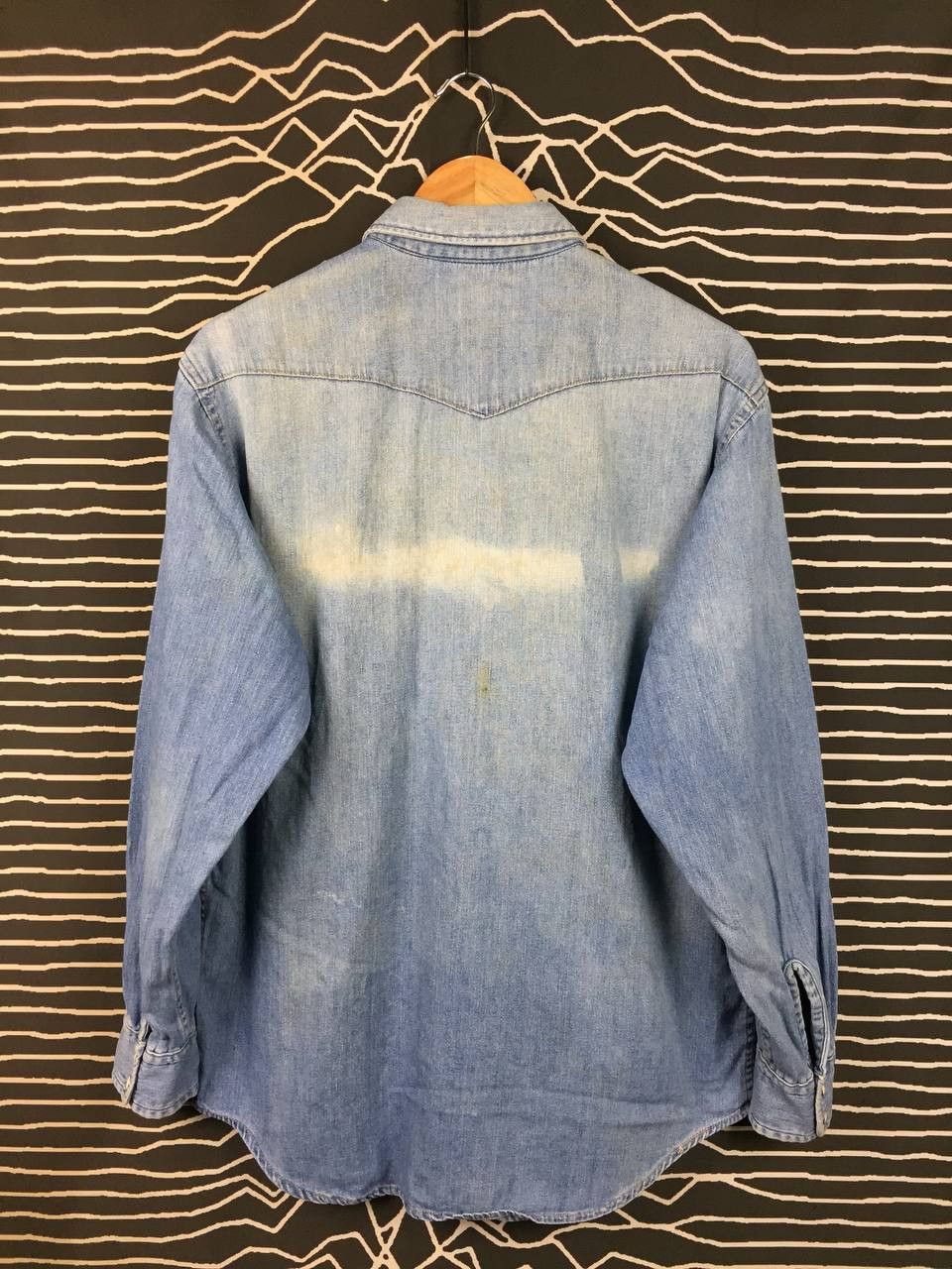 Blue Blue Japan Blue Blue Japan Distressed Sawtooth Western Denim Shirt Size US M / EU 48-50 / 2 - 9 Thumbnail