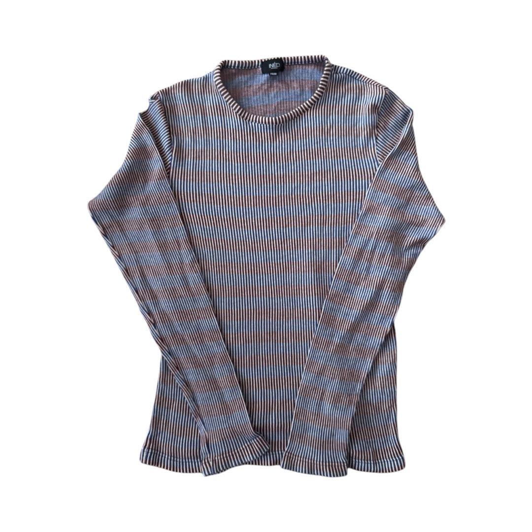 Yohji Yamamoto INÉD Homme (by Yohji) Striped Ribbed Knit Long Sleeve Size US M / EU 48-50 / 2 - 1 Thumbnail