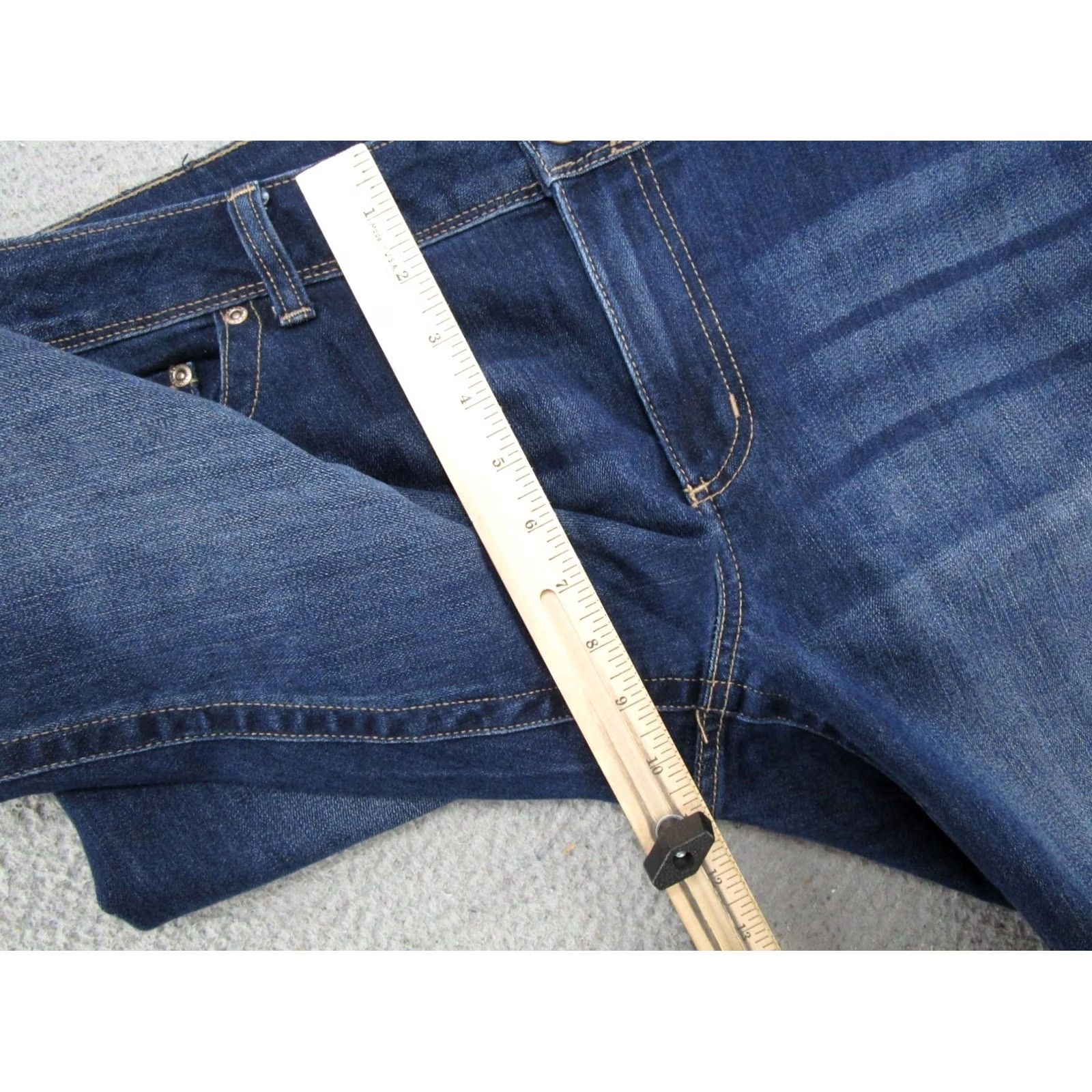 Vintage Maurices Jeans Bootcut Denim Blue Stretch Womens Size 16W Short Mid Rise 5-Pocket Design Pants Regular Size 38" / US 16 / IT 52 - 6 Thumbnail