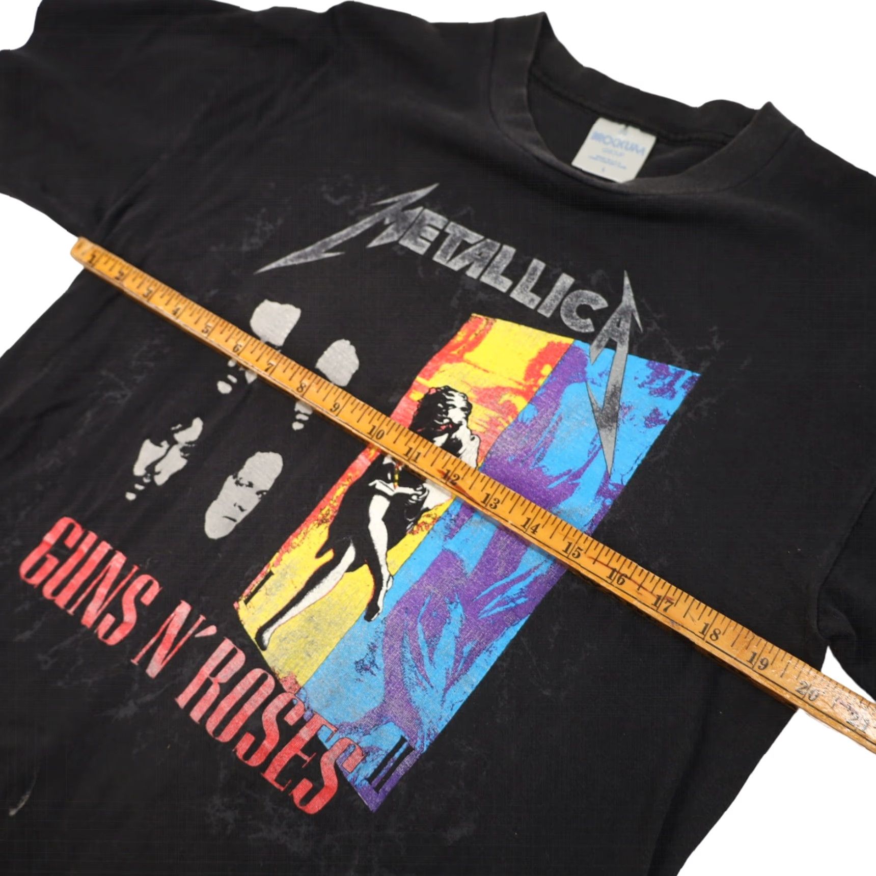 Vintage VINTAGE Metallica & Guns N' Roses Graphic Tour T Shirt Brockum Black L Mens 1992 Size US L / EU 52-54 / 3 - 6 Thumbnail