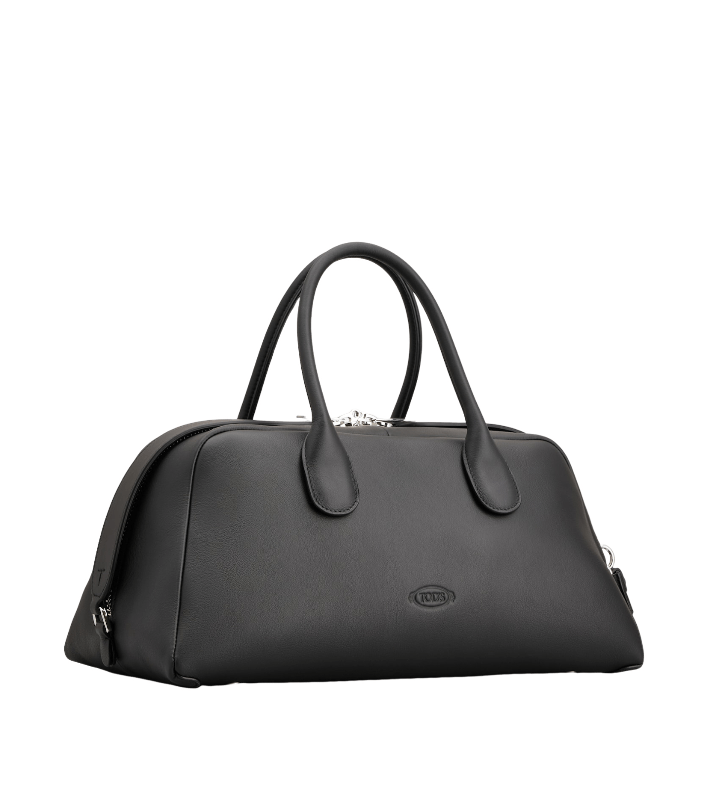 TOD'S Darsena Medium Black Leather Top Handle Bag