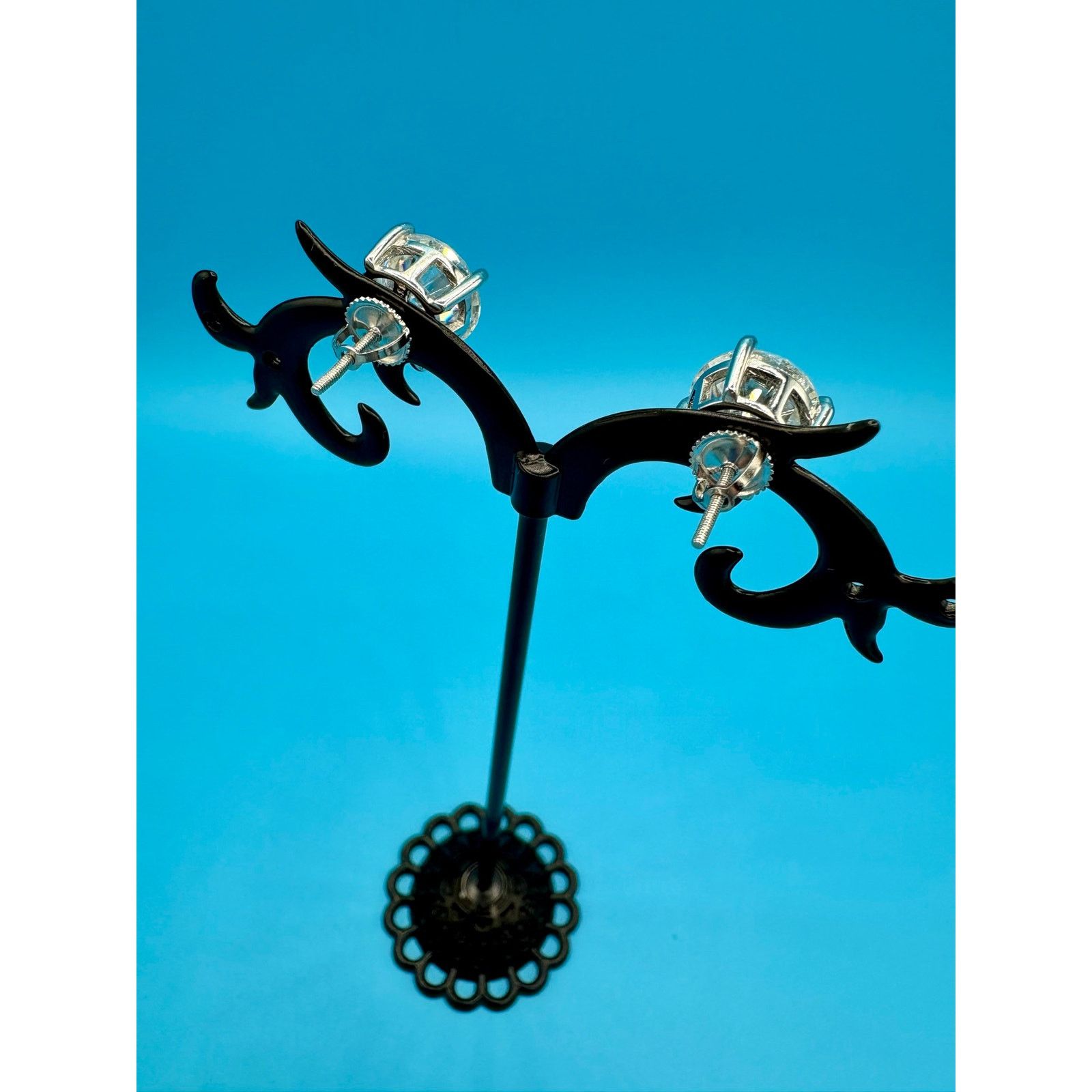 Jewelry NWT 8CTW Moissanite Stud Earrings - 925 Sterling Silver Size ONE SIZE - 5 Thumbnail