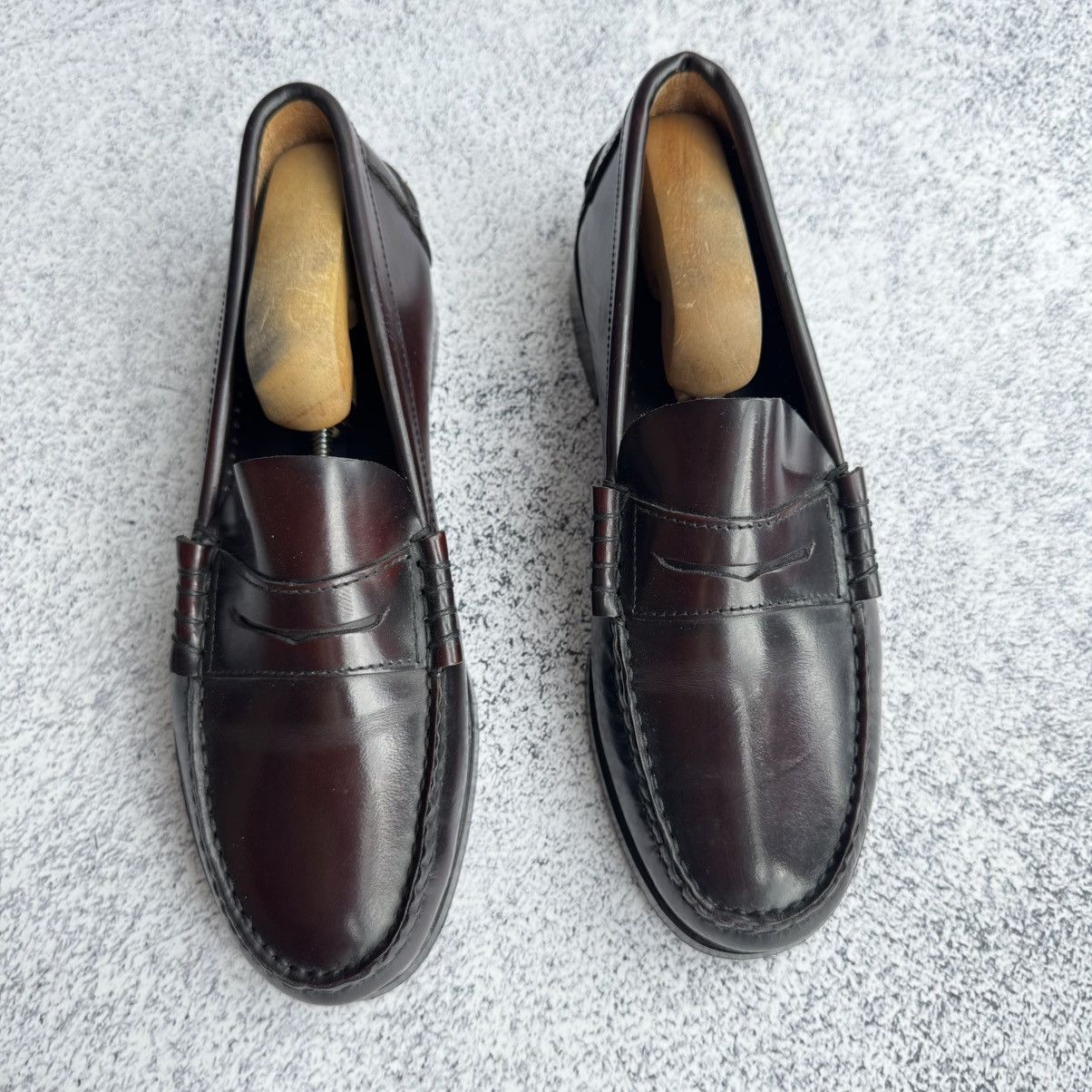 Vintage Saxone Vintage Burgundy Leather Penny Loafer Made In Spain Size US 8.5 / EU 41-42 - 4 Thumbnail