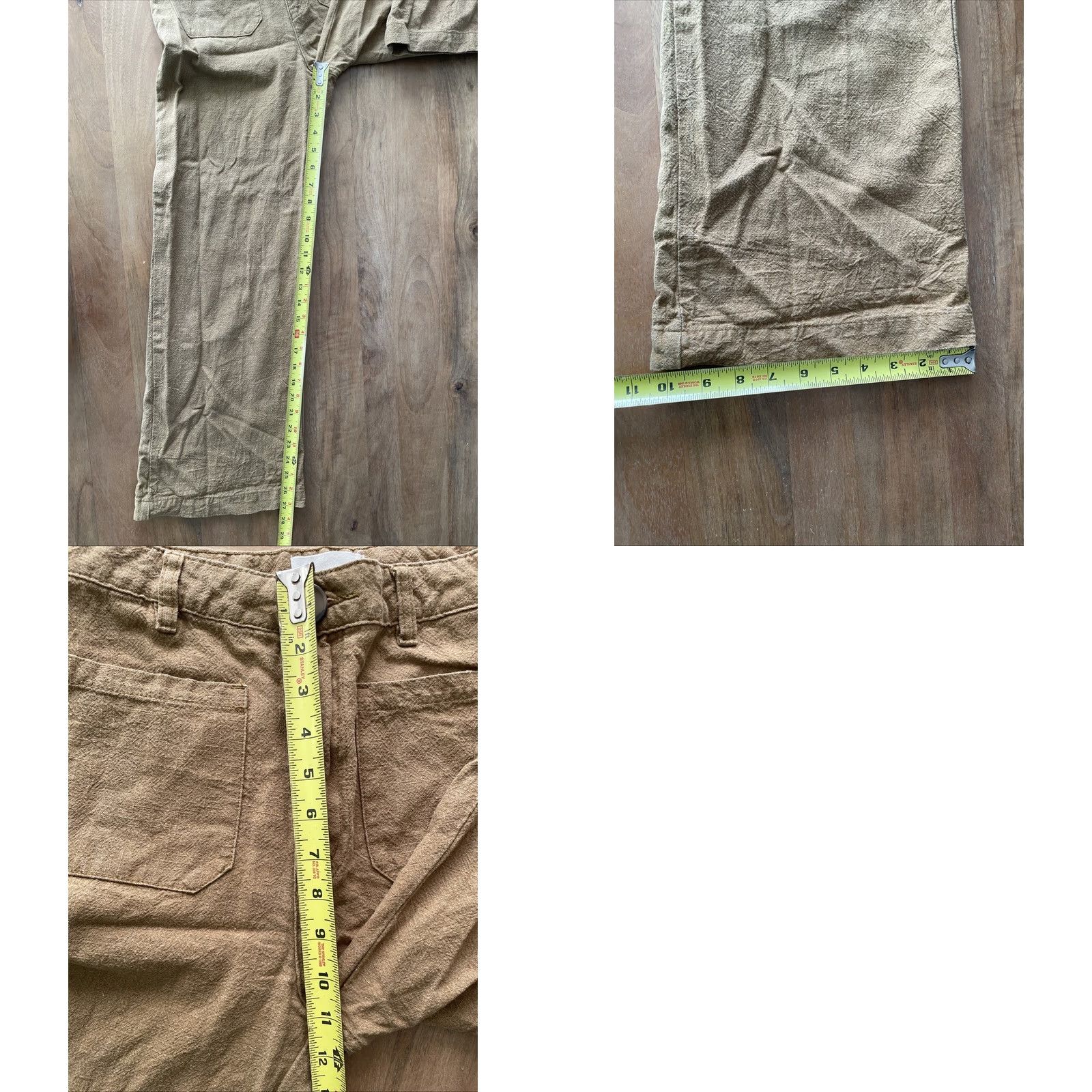 Rolla's Rolla's Ramie Pants Womens Size 26x27 Wide-Leg High Rise Brown Boho Retro Size 27" / US 4 / IT 40 - 8 Thumbnail