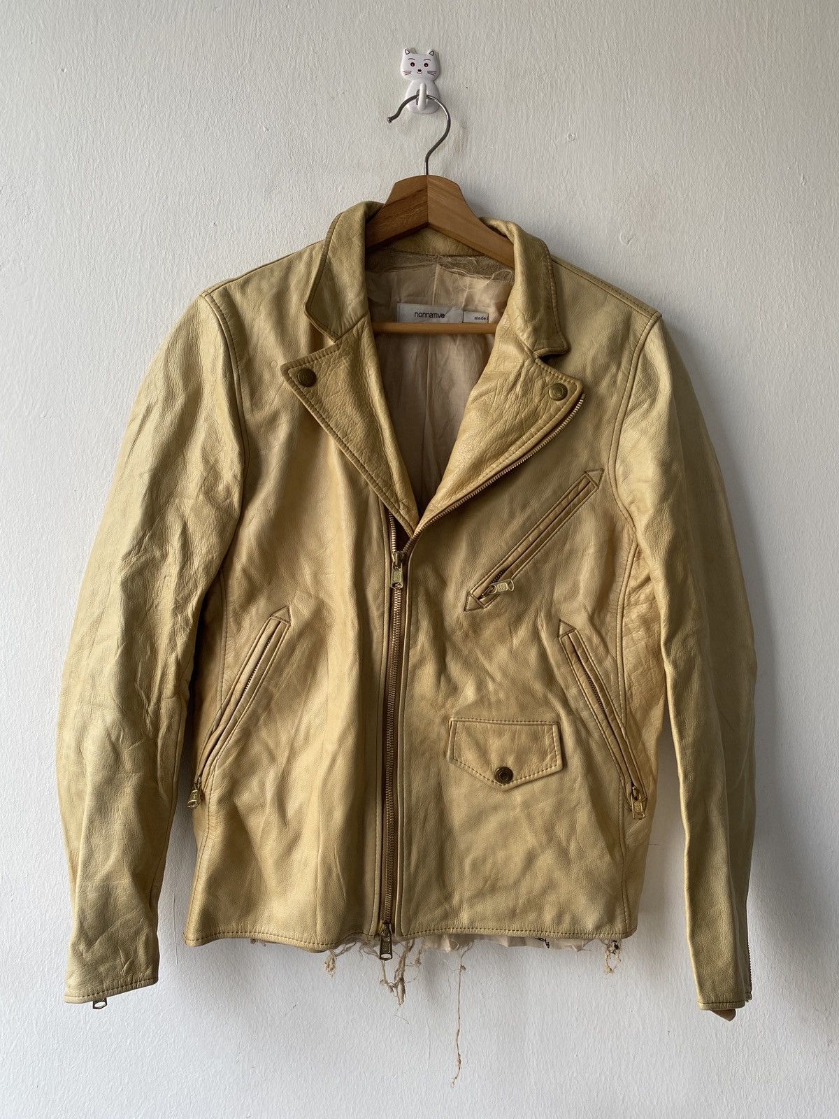 Japanese Brand Nonnative Japan Distressed Leather Jacket Size US S / EU 44-46 / 1 - 2 Thumbnail