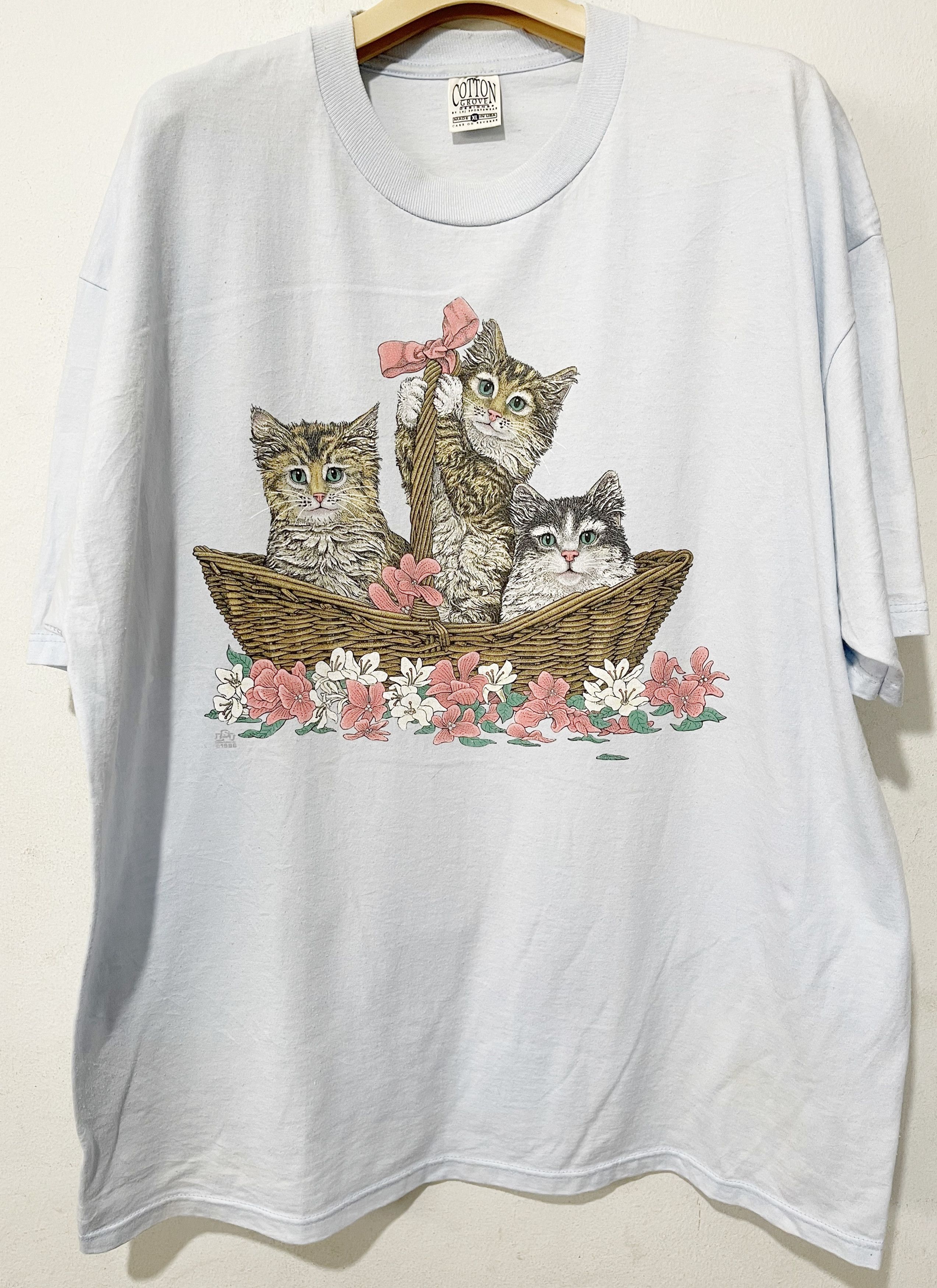 Vintage Vintage 90s Cat Shirt Size US XL / EU 56 / 4 - 1 Thumbnail
