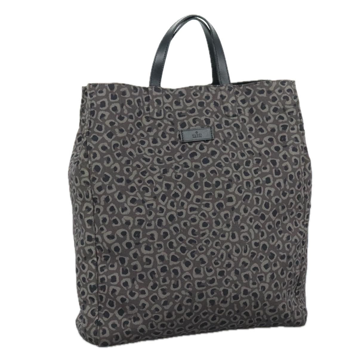 GUCCI Tote Bag Canvas Black