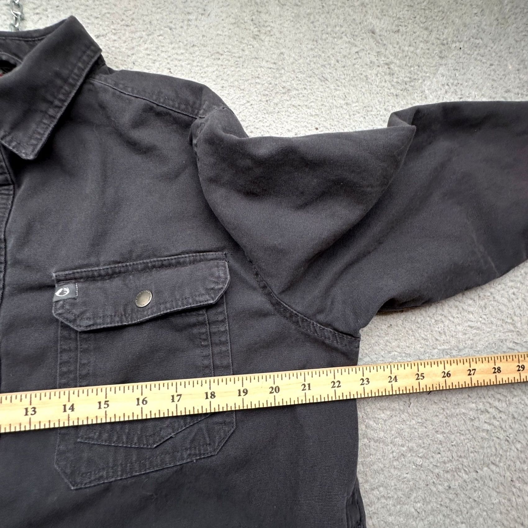 Vintage The American Outdoorsman Canvas Shirt Men Medium Plaid Fleece Lined Button Up Black Long Sleeve Size US M / EU 48-50 / 2 - 4 Thumbnail