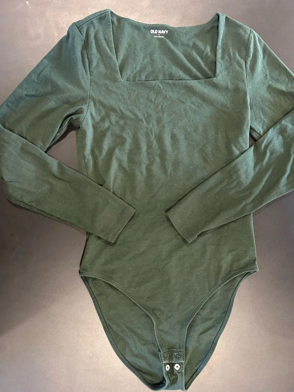 Old Navy Forest Green Long-Sleeve Scoop Neck Bodysuit Size S / US 4 / IT 40 - 1 Thumbnail