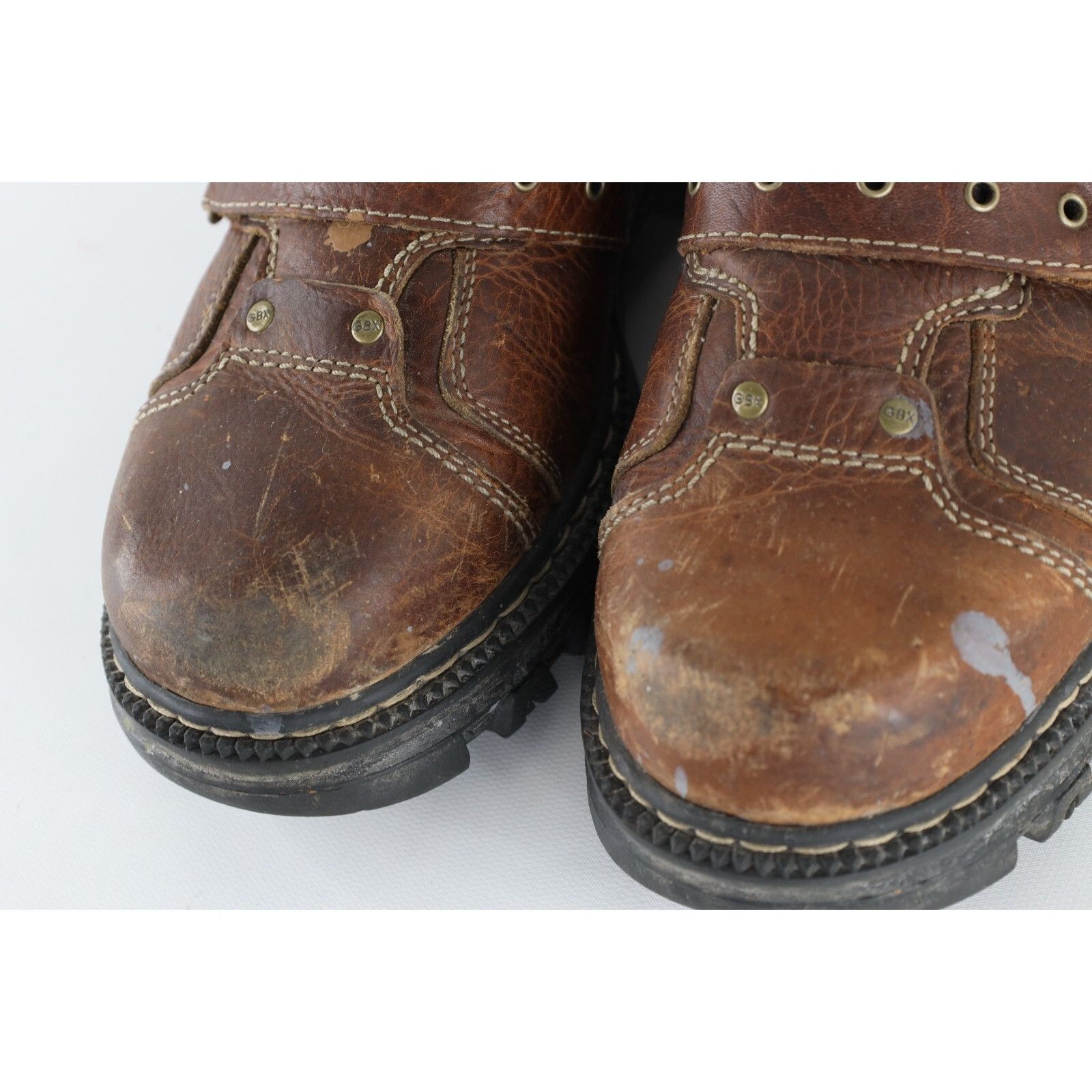 Vintage Vintage 90s Y2K Distressed Gothic Chunky Leather Boots Size US 8.5 / EU 41-42 - 3 Thumbnail