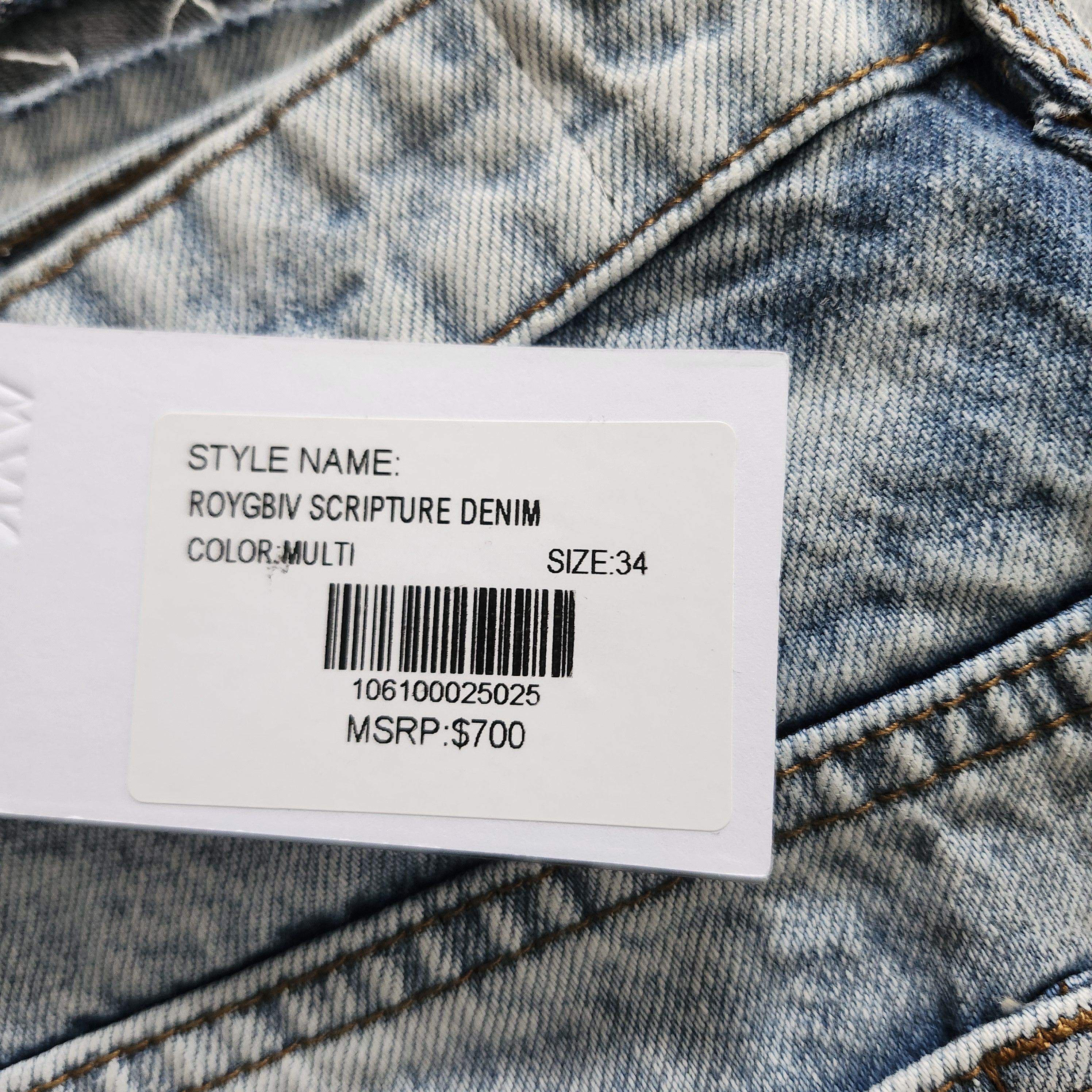 Ev Bravado Ev Bravado multi color who decides war denim Size US 34 / EU 50 - 5 Thumbnail