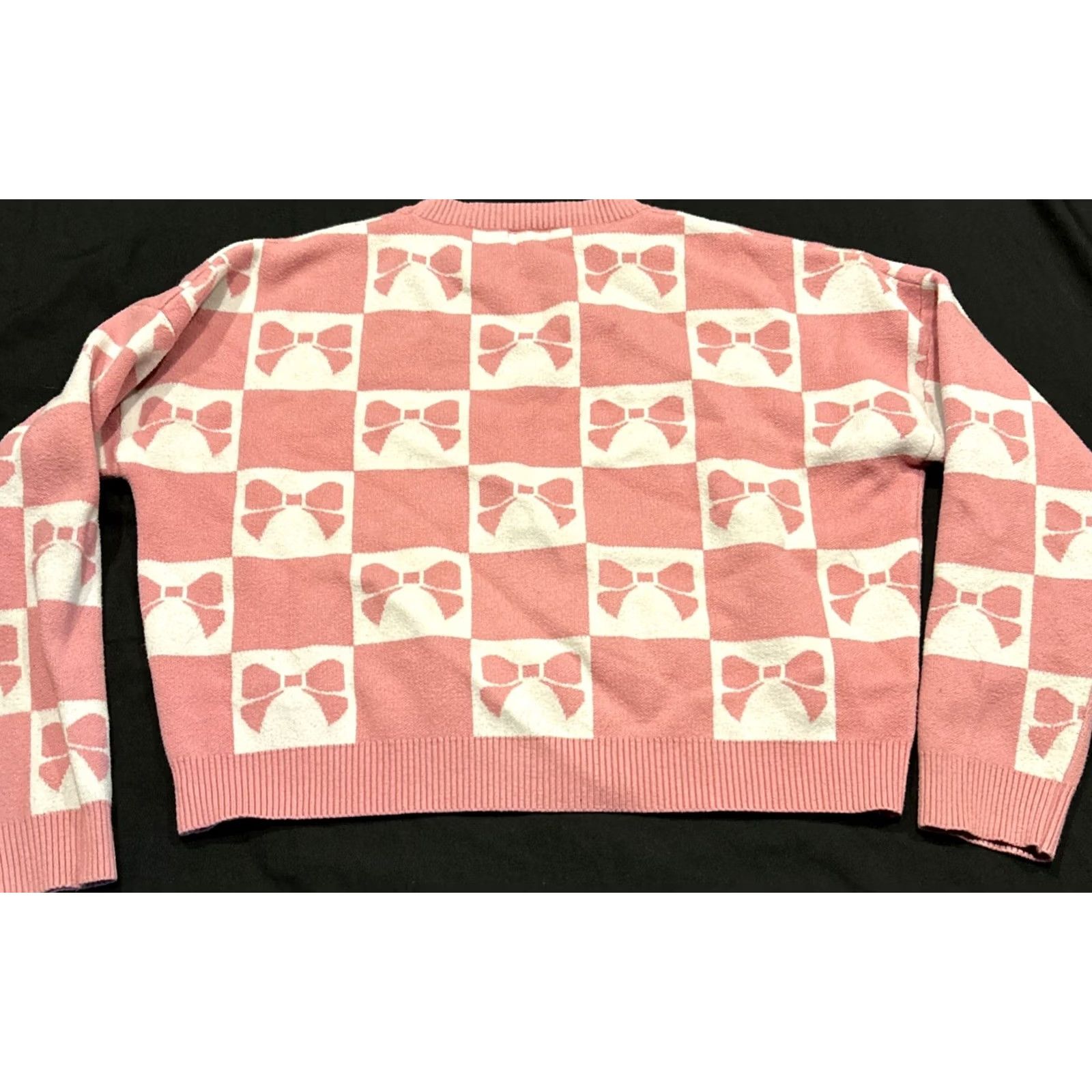 Pinko VINTAGE Debut Sweater Long Sleeve Women’s PINK Cropped Bow Small A40 Size L / US 10 / IT 46 - 3 Thumbnail