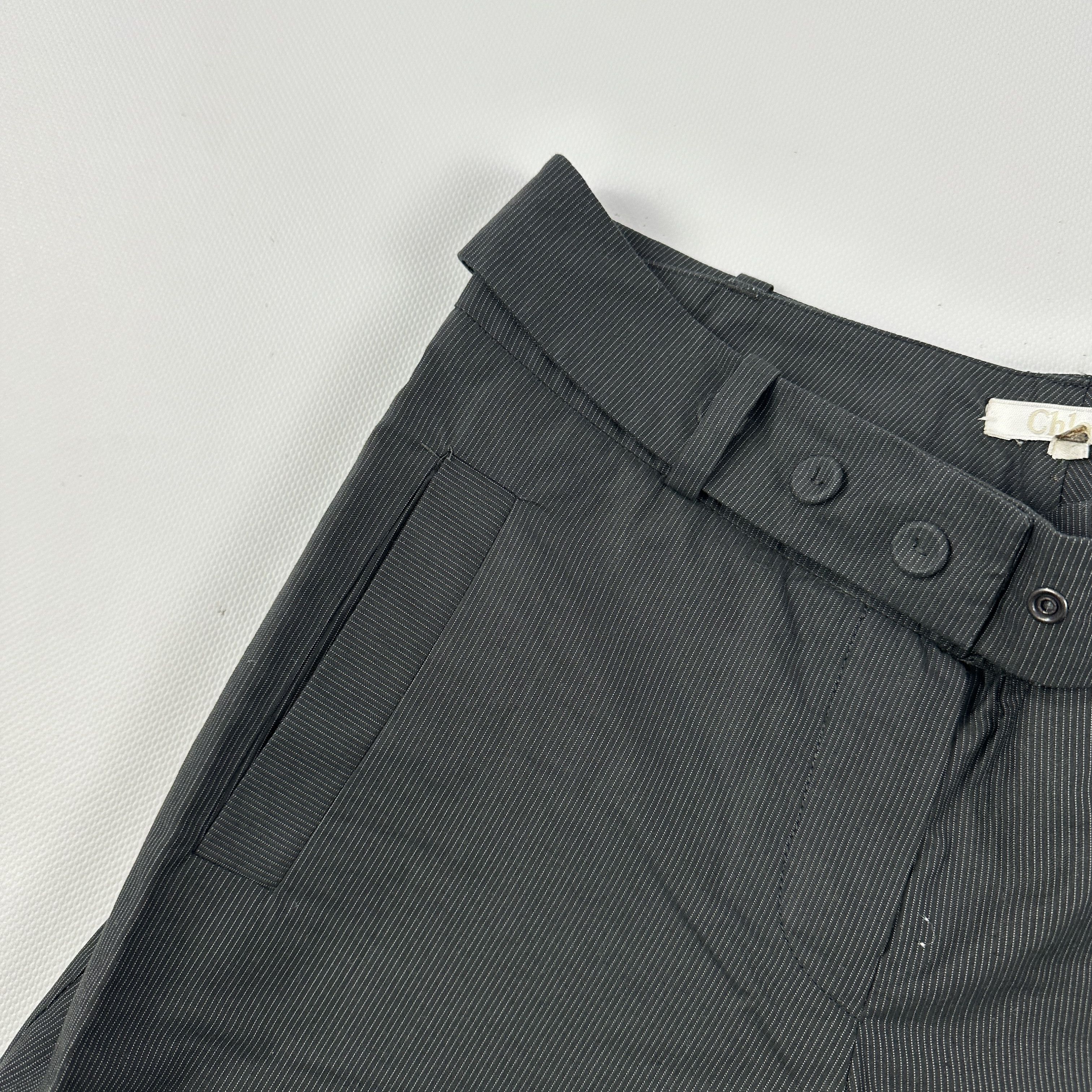 Chloe Pantaloni Chloe Gessato Cintura in vita – 36 IT Size 25" / US 0 / IT 36 - 5 Thumbnail