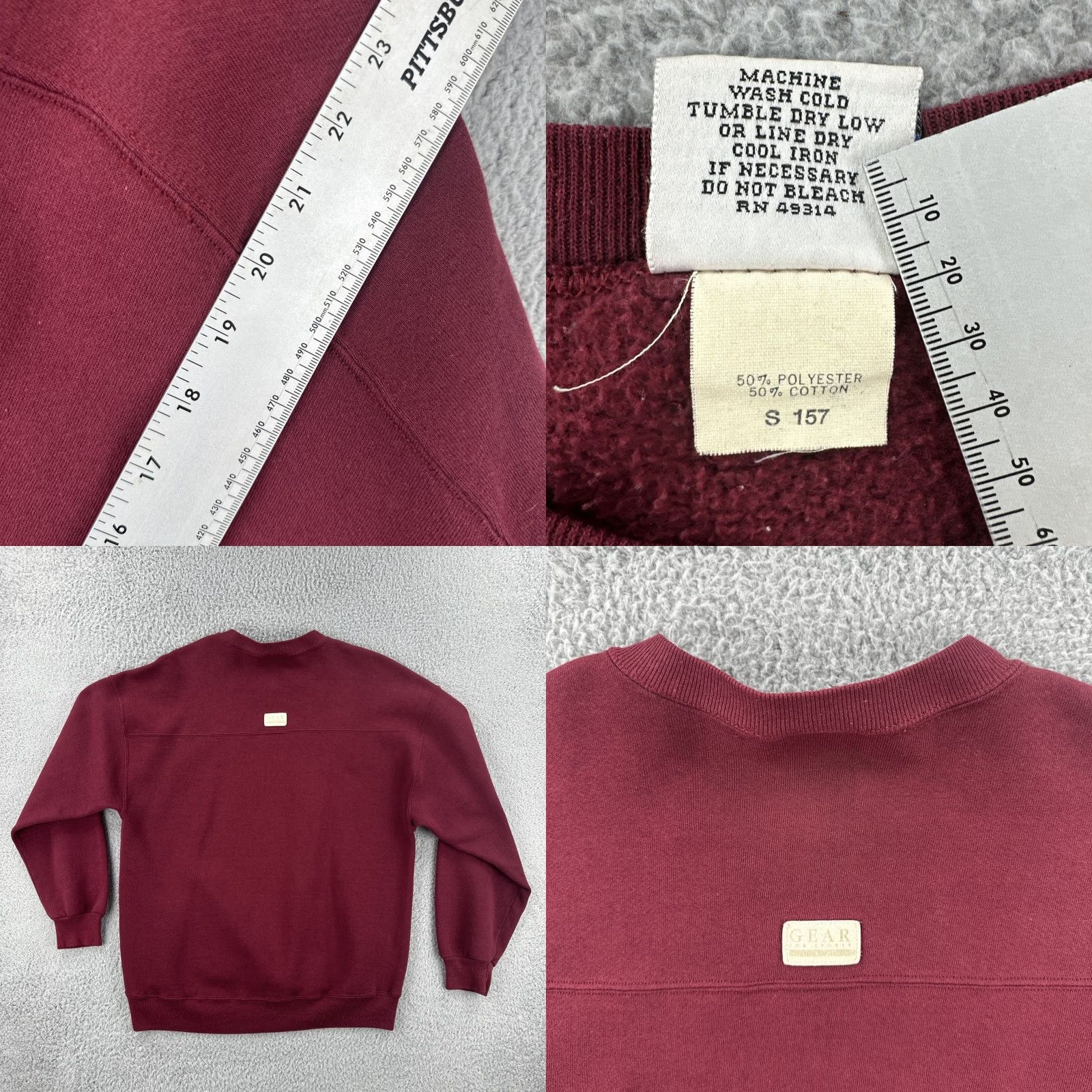 Vintage VINTAGE Gear For Sports Mens L Crewneck Sweatshirt Red Westminster College Sports Maroon/Cotton Pullover Size US L / EU 52-54 / 3 - 9 Thumbnail