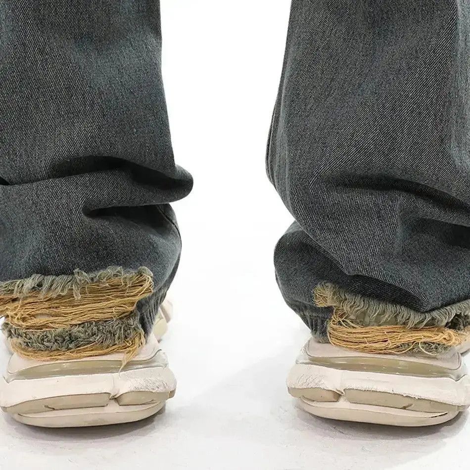 Japanese Brand Washed Baggy Distressed Wide Leg Jeans Pants Size US 32 / EU 48 - 4 Thumbnail
