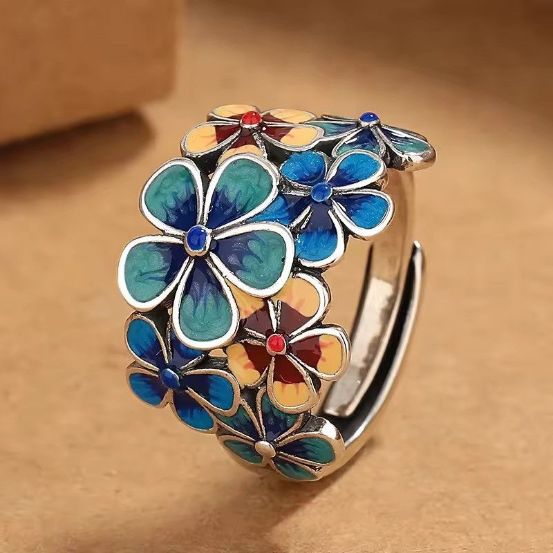 Jewelry Multicolor Adjustable Ring Size ONE SIZE - 3 Thumbnail