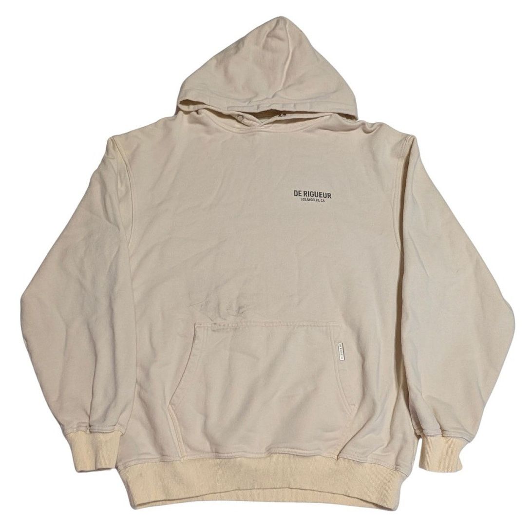 Unknown London De Rigueur 2022 Graphic Hoodie Cream Men’s Size S USED Size US S / EU 44-46 / 1 - 5 Thumbnail