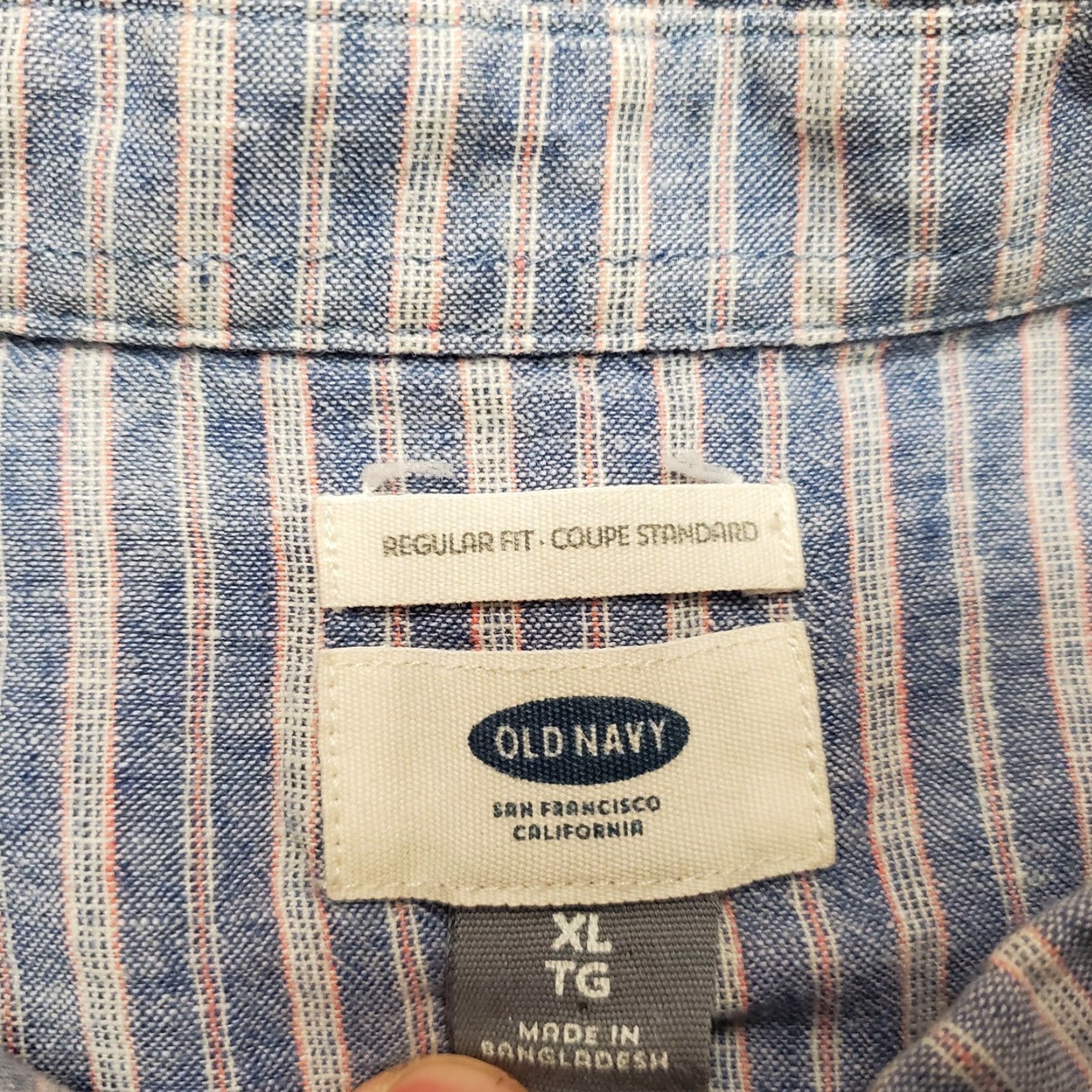 Old Navy Old Navy Linen Shirt Mens XL Blue Striped Linen Blend Summer Comfort Shirt Size US XL / EU 56 / 4 - 3 Thumbnail