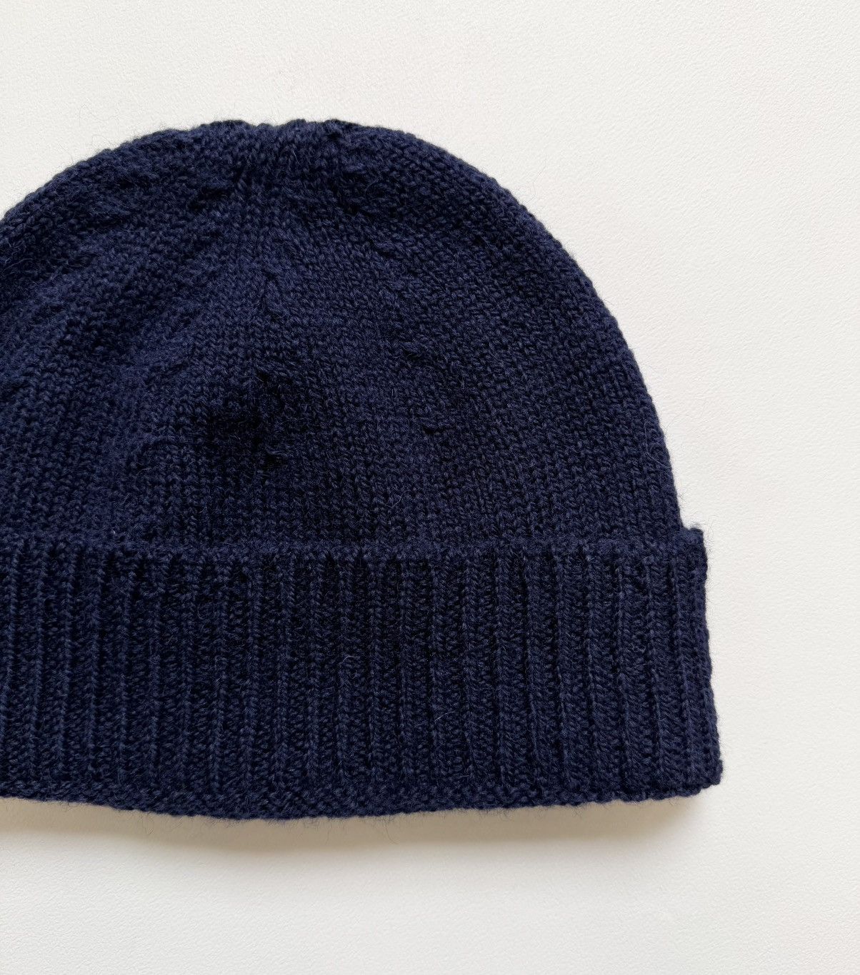 Dries Van Noten Brushed Dark Blue Wool Beanie Hat Size ONE SIZE - 6 Thumbnail