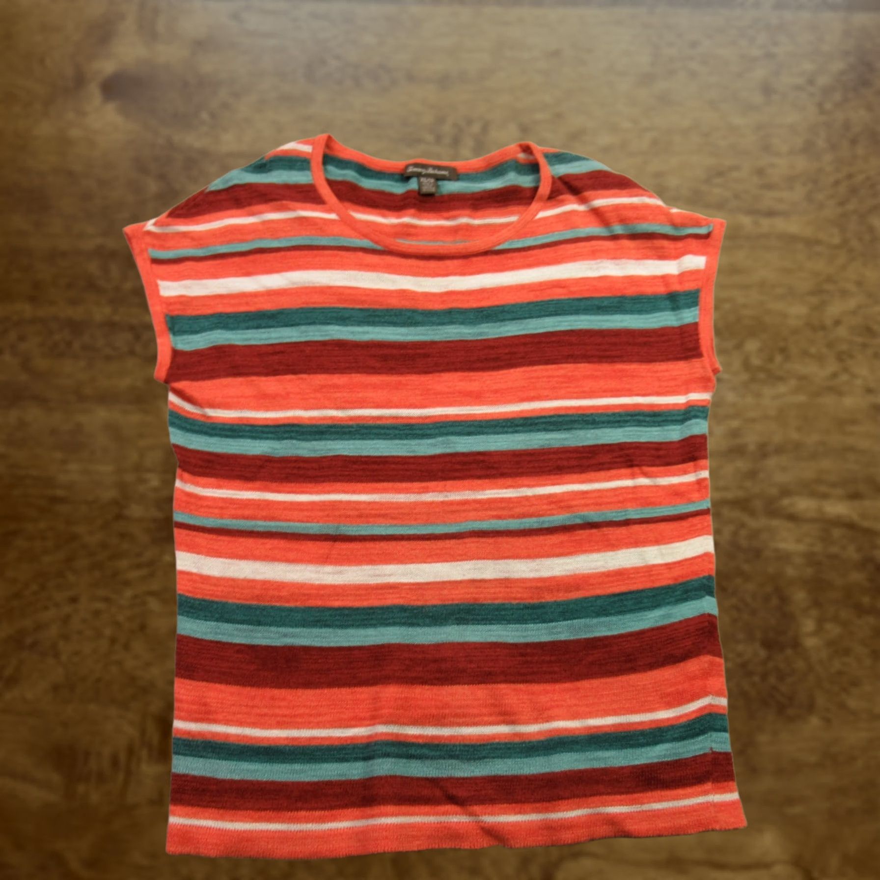 Tommy Bahama Tommy Bahama Womens XS Short Sleeve Lightweight Crew Neck Stripes Size XS / US 0-2 / IT 36-38 - 1 Thumbnail