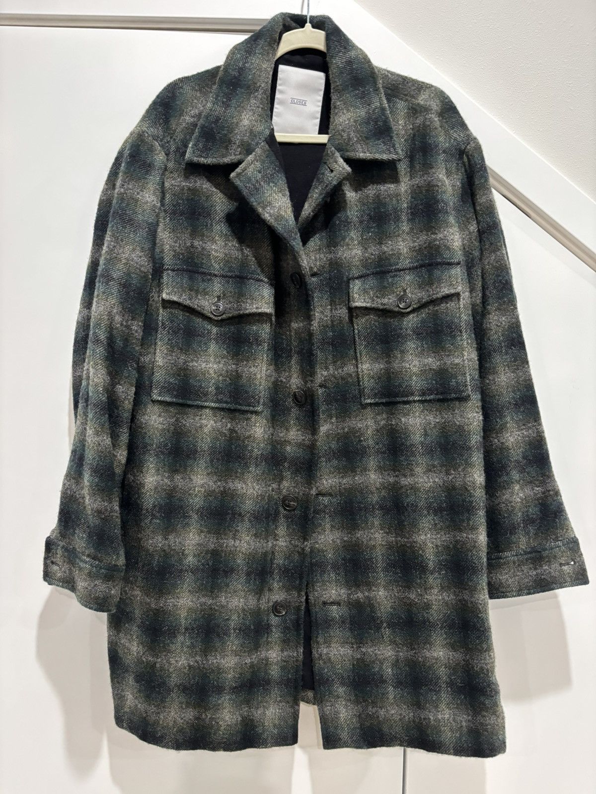 CLOSED Closed Plaid Wool Shirt Jacket Size US L / EU 52-54 / 3 - 1 Thumbnail