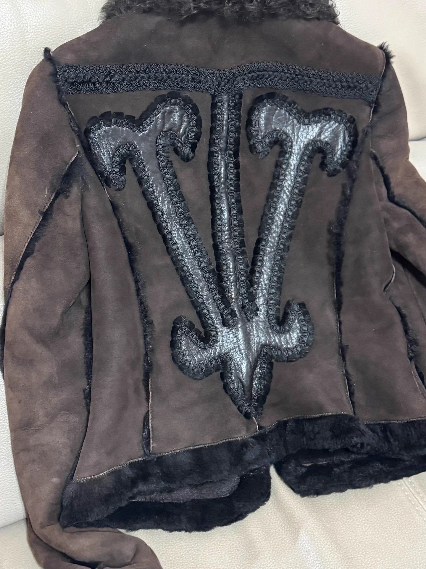 Just Cavalli JastCavalii Deep Brown Deerskin Shearling Jacket Italy 40 Size M / US 6-8 / IT 42-44 - 3 Thumbnail
