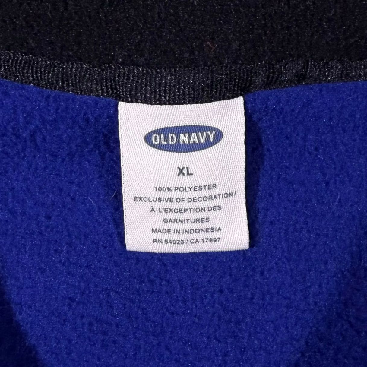 Old Navy Old Navy Sweatshirt Pullover 1/4 Zip Fleece Blue XL Men Embroidered Spellout Size US XL / EU 56 / 4 - 4 Thumbnail