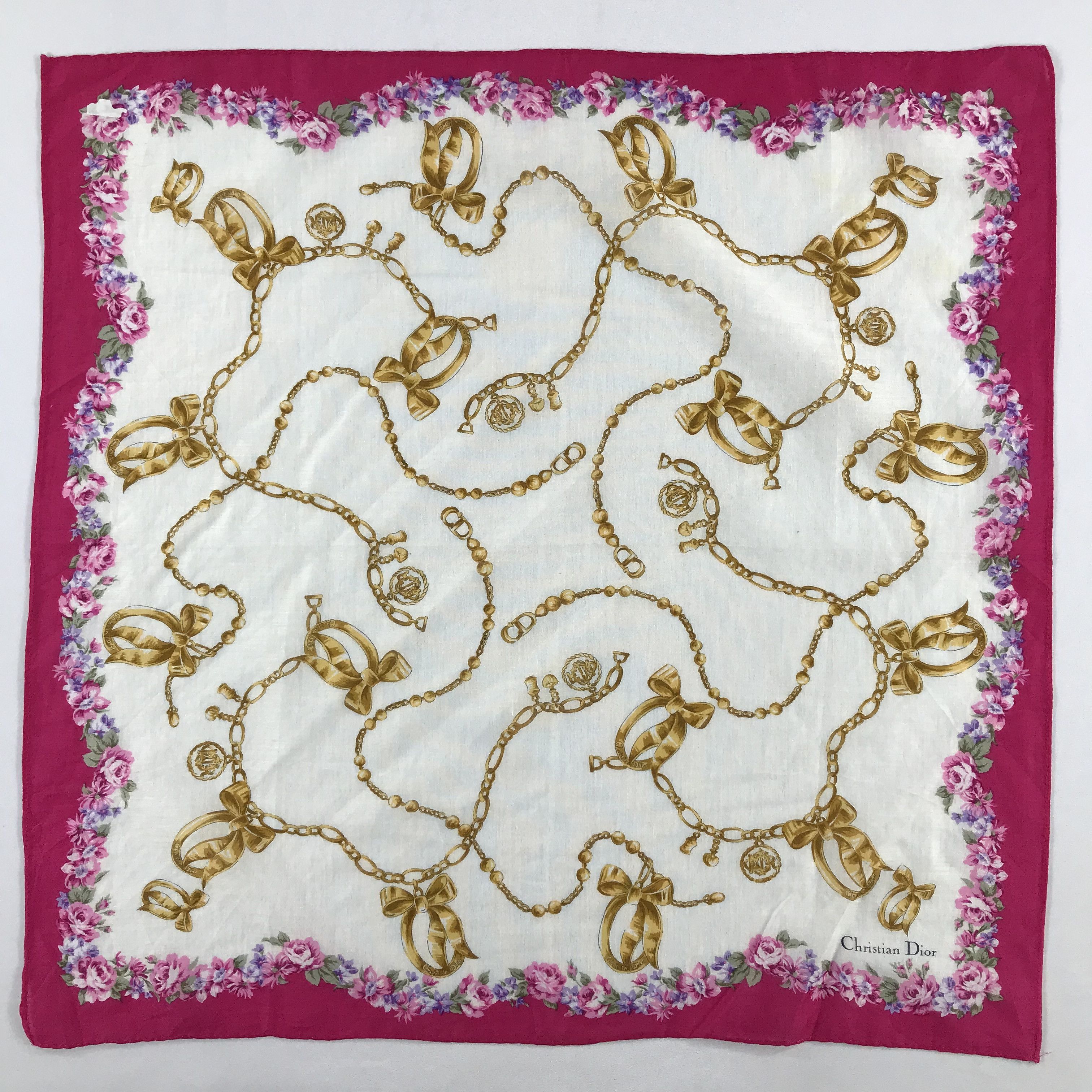 Vintage Christian Dior Bandana / Handkerchief / Neckerchief - S2446 Size ONE SIZE - 1 Thumbnail