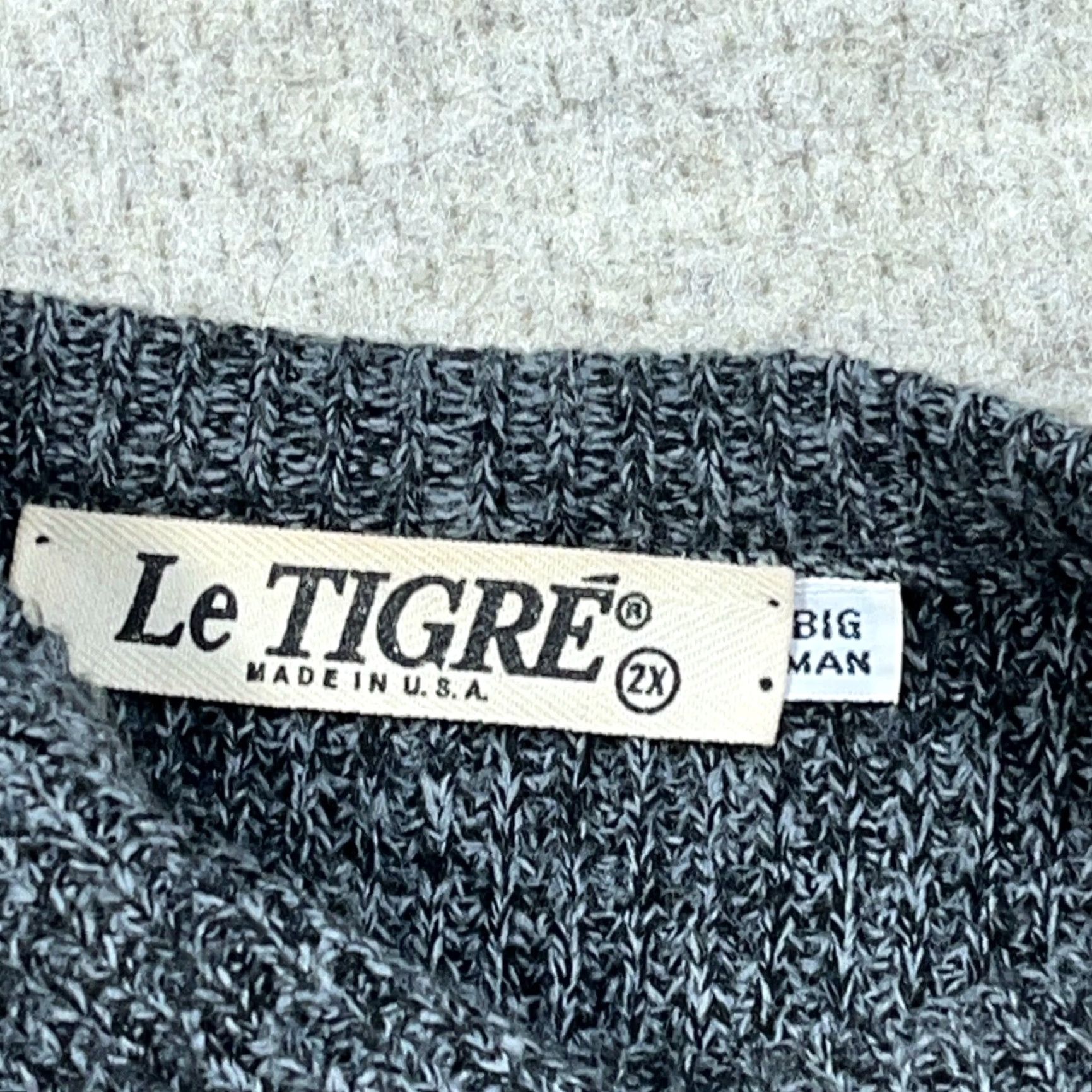 Vintage VINTAGE Grandpa Sweater Men 2XL Gray Heavyweight Knit Crewneck 90s Size US XXL / EU 58 / 5 - 4 Thumbnail