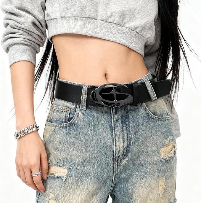 Other Punk Faux Leather Studded Belt Unisex for Jeans Size ONE SIZE - 2 Thumbnail