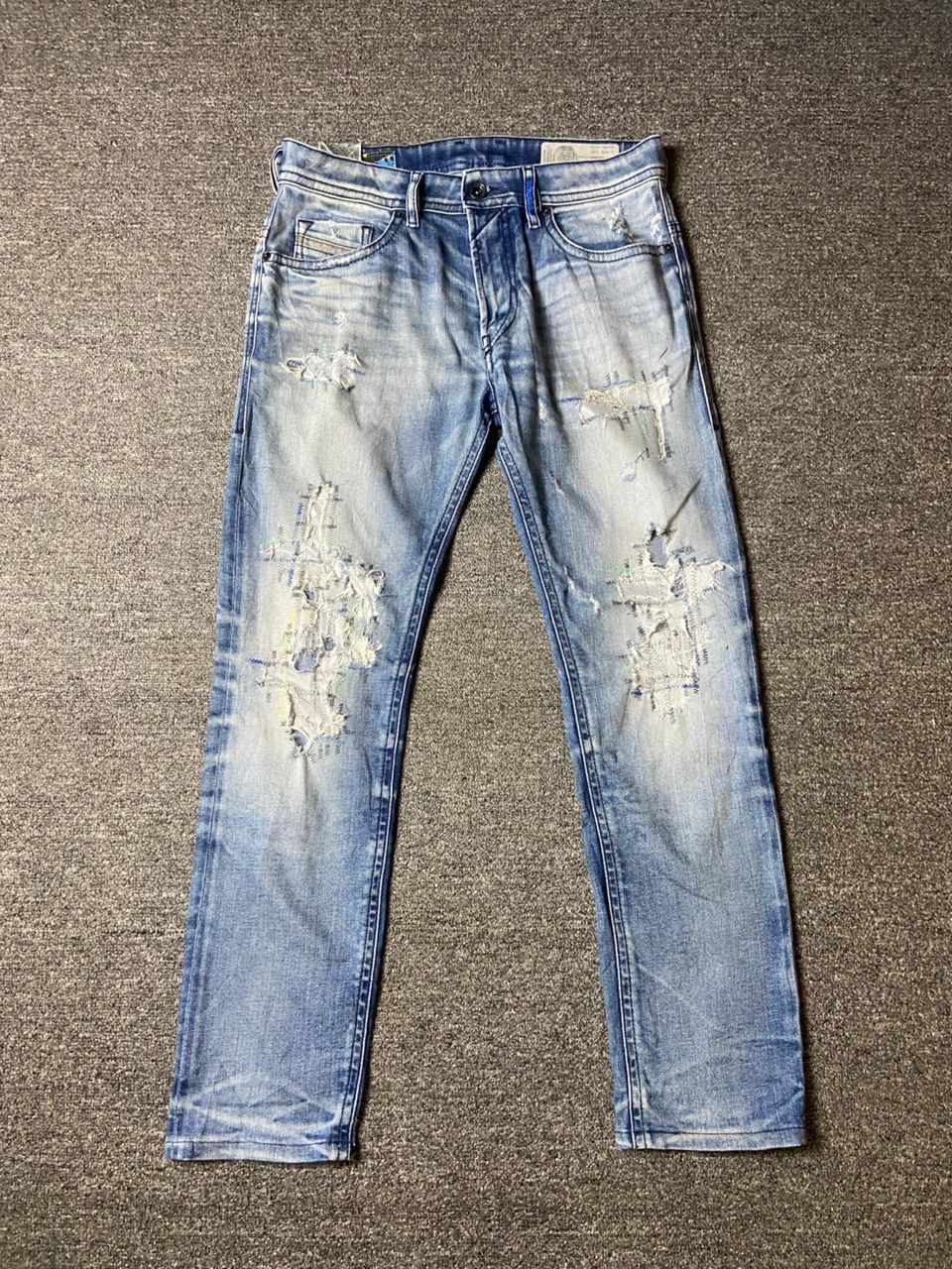 Diesel × Japanese Brand × Vintage Diesel x Thommer Slim Skinny Ripped Denim Jeans (128) Size US 31 - 1 Thumbnail