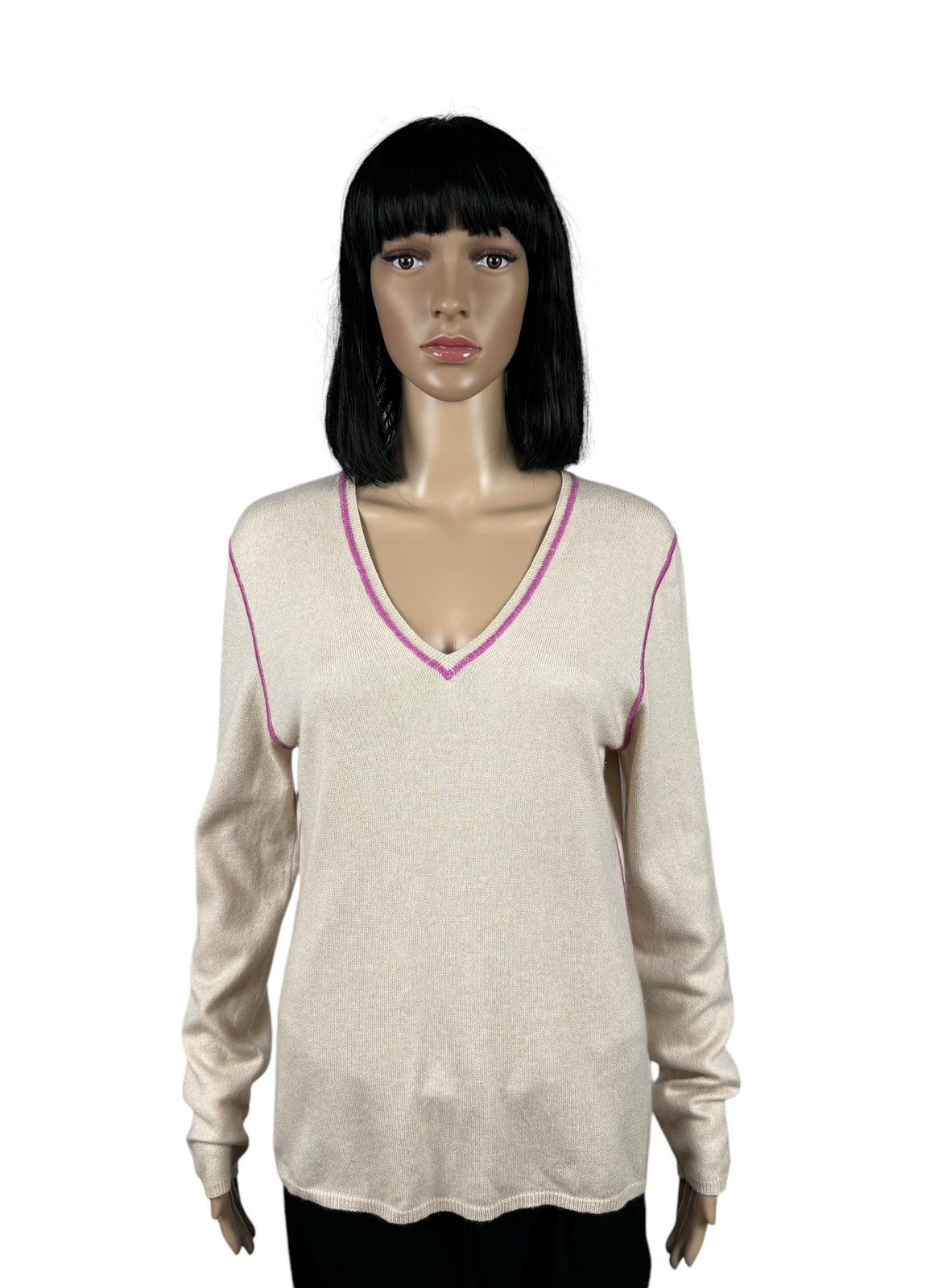 Allude Allude Silk-Cashmere Sweater V-Neck size L Size L / US 10 / IT 46 - 1 Thumbnail