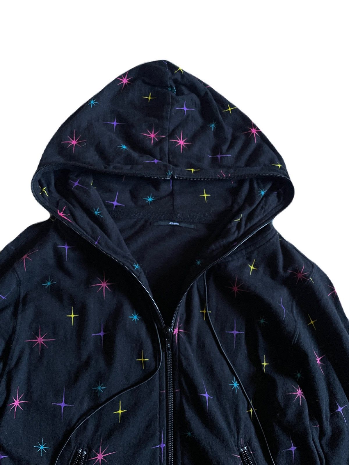 Japanese Brand 2000s Japanese Archive UNKNOWN Vkei Star Zip Hoodie Y2K ...