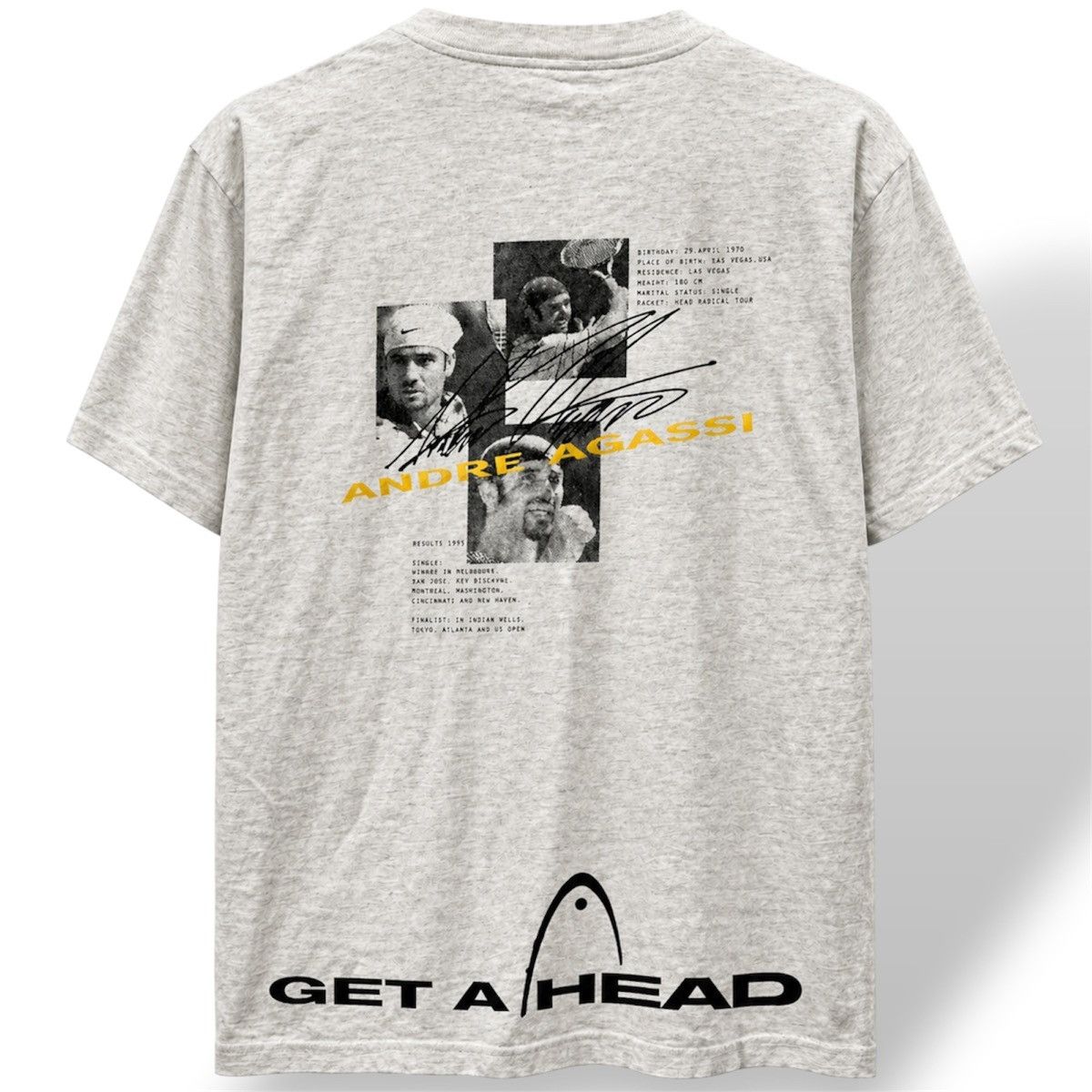Vintage 90’S Andre Agassi US Open vintage t shirt Size US M / EU 48-50 / 2 - 1 Thumbnail